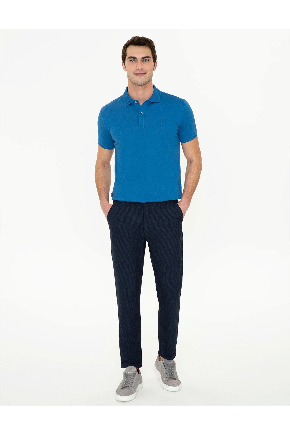 Erkek Slim Fit Polo Yaka Merserize Tişört G021SZ011.000.1370054