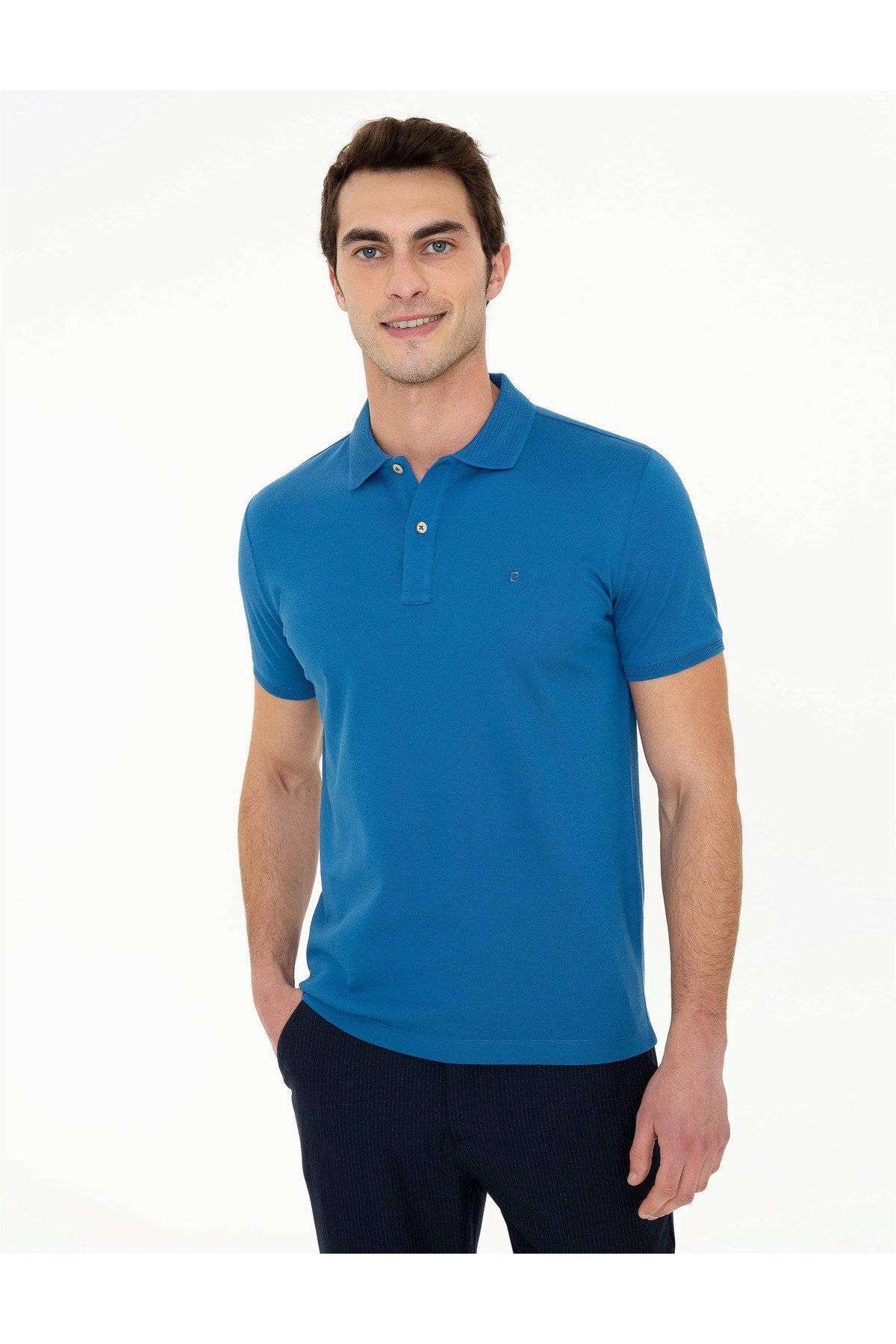 Erkek Slim Fit Polo Yaka Merserize Tişört G021SZ011.000.1370054