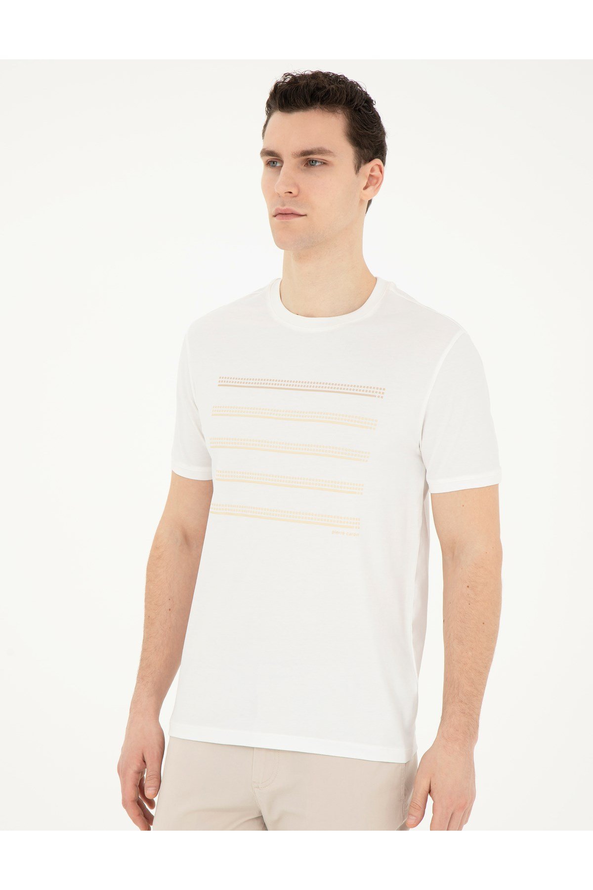 Erkek T-shrit YONG VR019Ecru 1823878