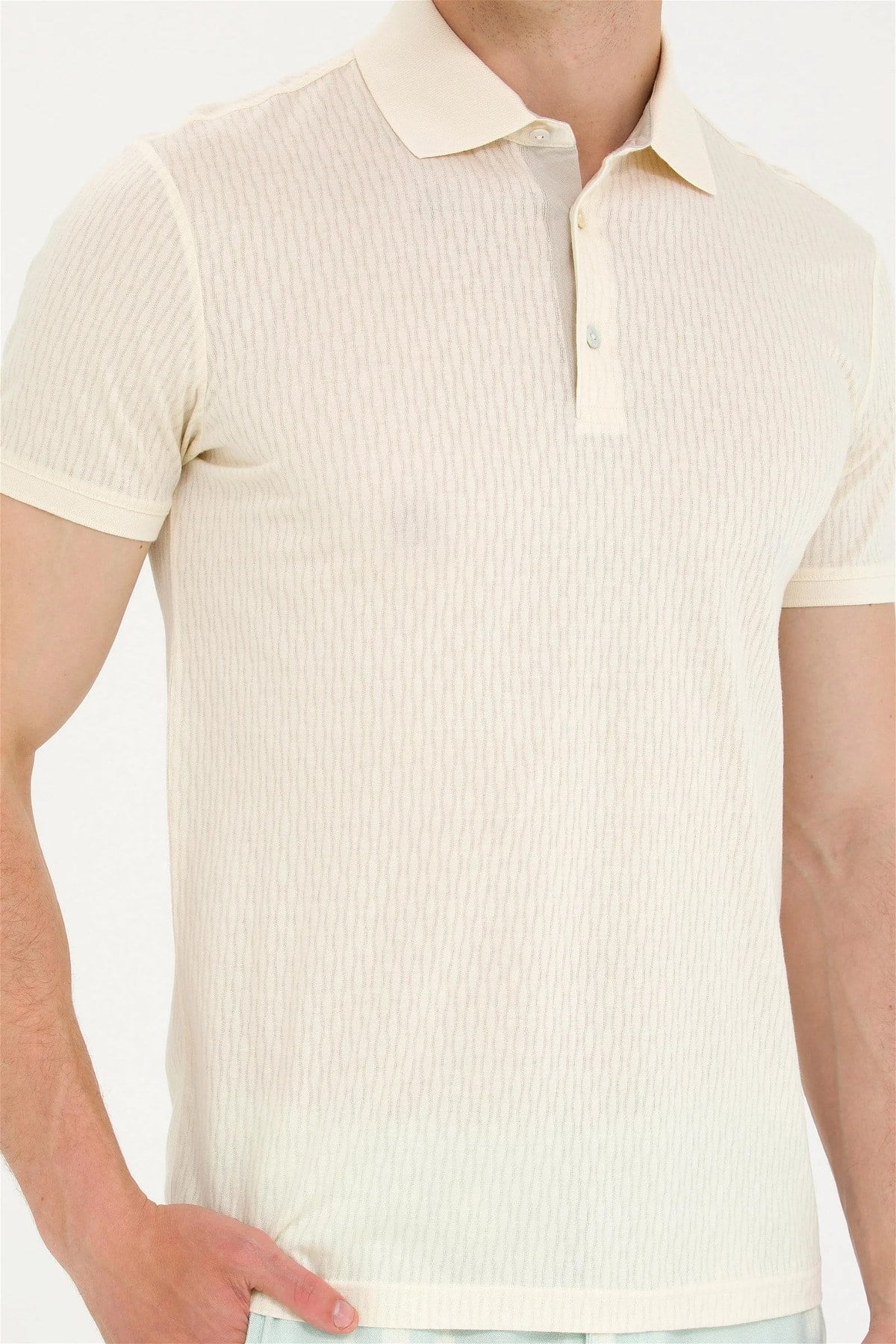 Erkek Taş Polo Yaka Tişört G081SZ011.000.1573385.VR071
