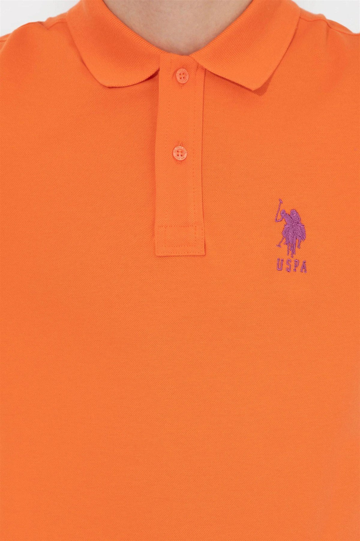 Erkek Turuncu Polo Yaka T-Shirt Basic G081SZ011.000.1350307.VR051