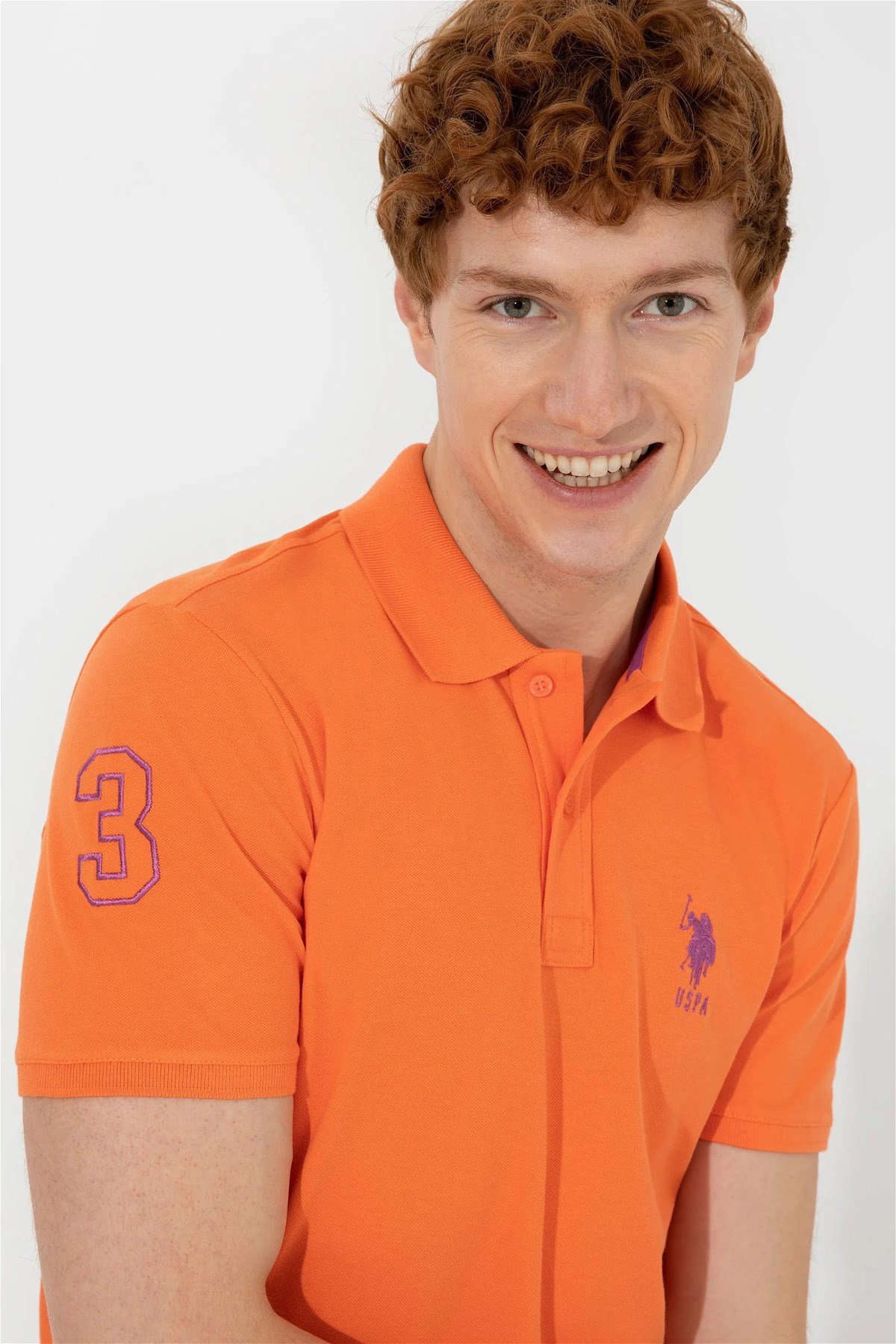Erkek Turuncu Polo Yaka T-Shirt Basic G081SZ011.000.1350307.VR051