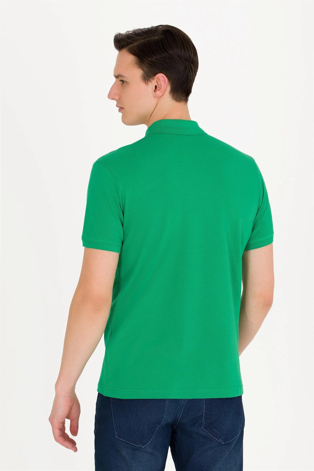 Erkek Yeşil Basic Polo Yaka Tişört G081GL011.000.1570718.VR054