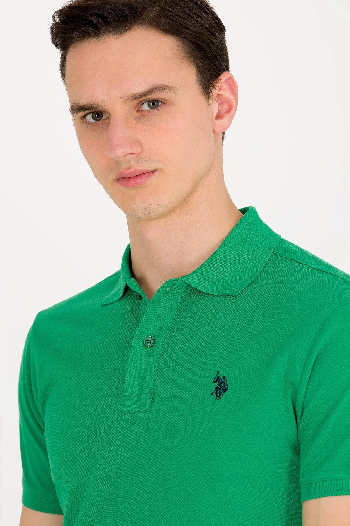 Erkek Yeşil Basic Polo Yaka Tişört G081GL011.000.1570718.VR054
