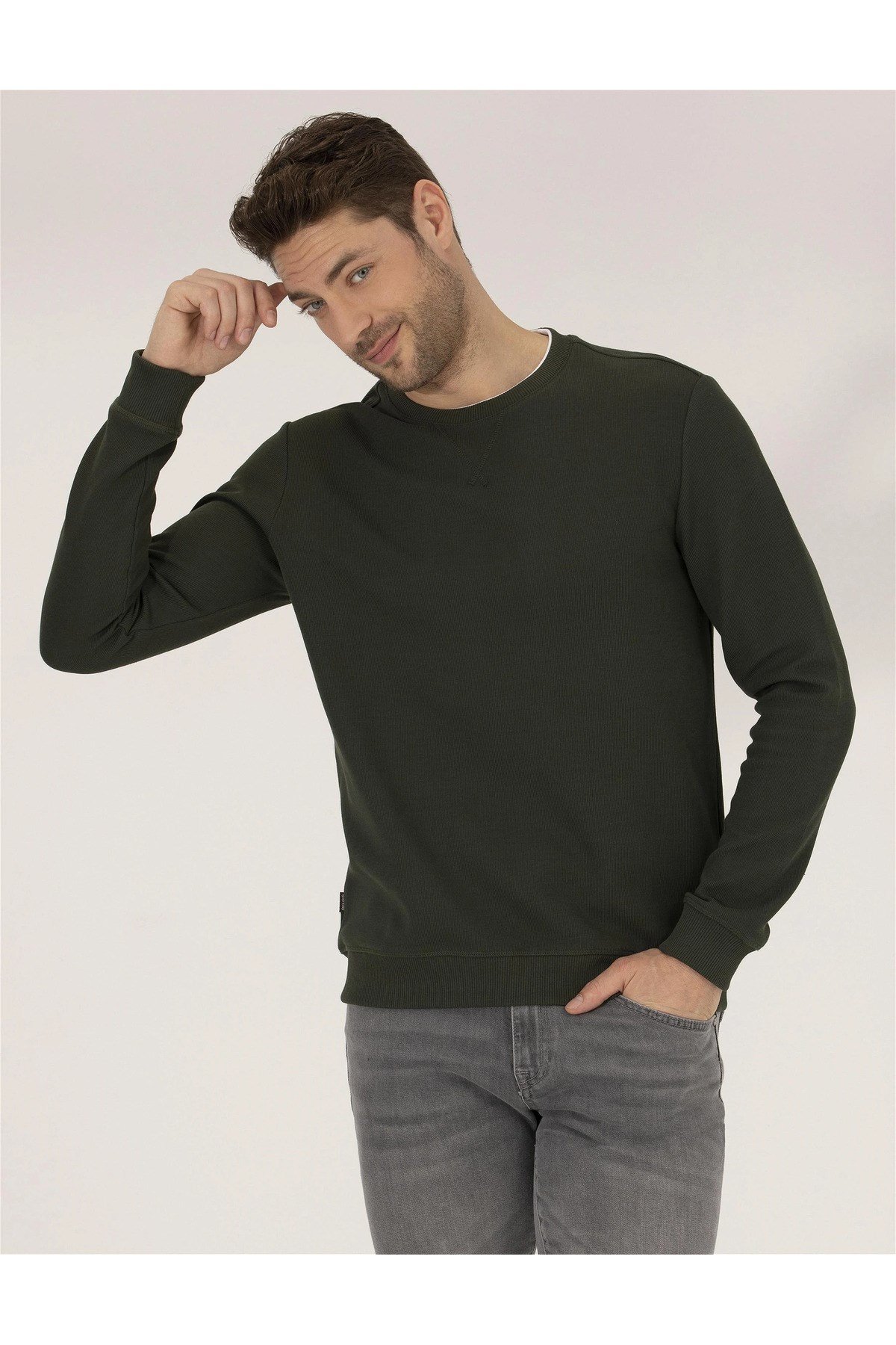 Erkek Yeşil Sweatshirt G021SZ082.000.1466357.VR054