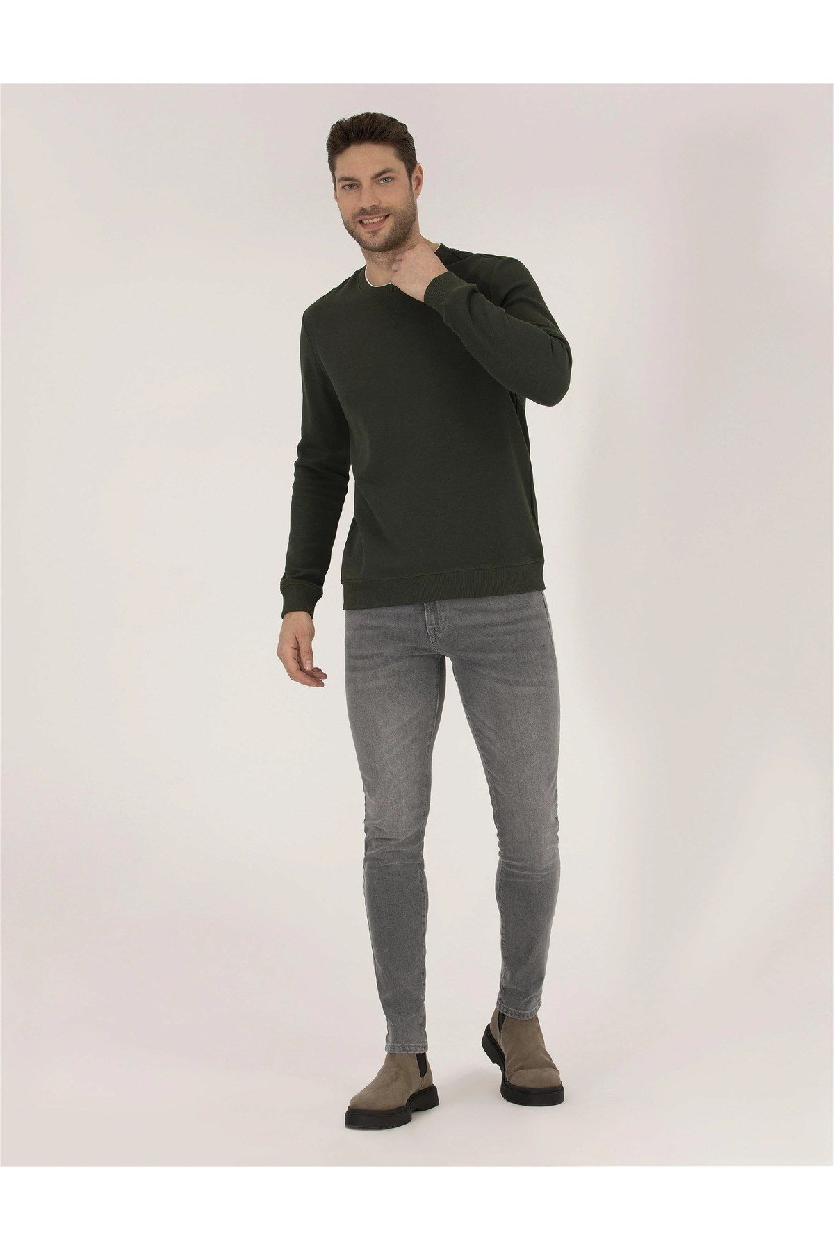 Erkek Yeşil Sweatshirt G021SZ082.000.1466357.VR054