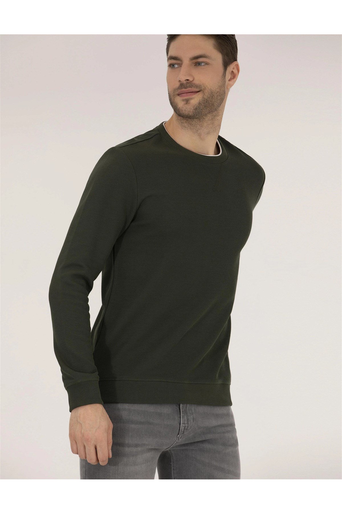 Erkek Yeşil Sweatshirt G021SZ082.000.1466357.VR054