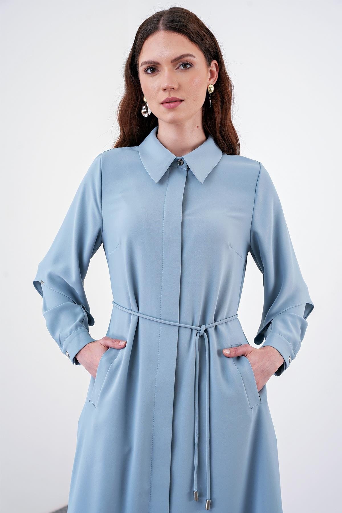 Gömlek Yaka Bel Bağlamalı Giy Çık GÇ-0001