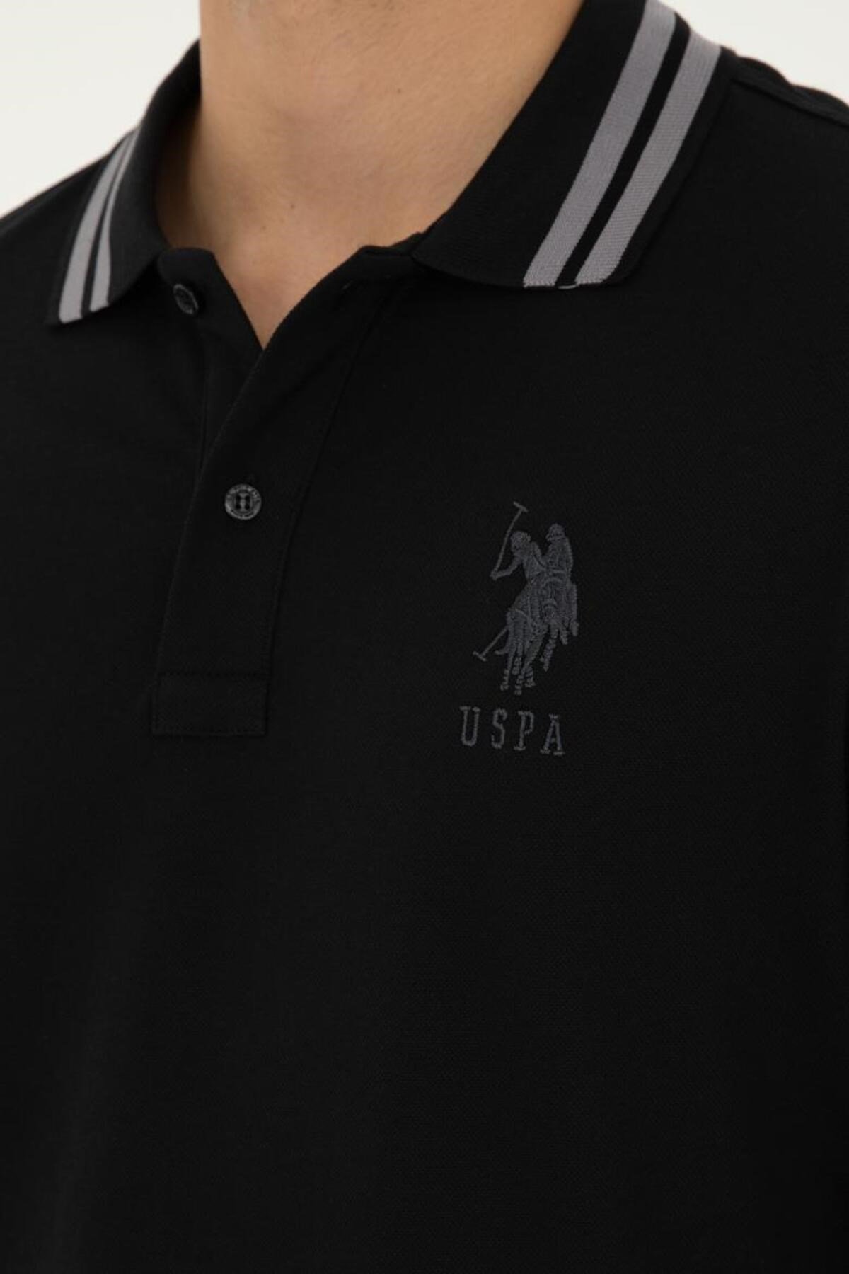 GSD01IY024 Siyah Erkek Polo Yaka T-shirt 1792252