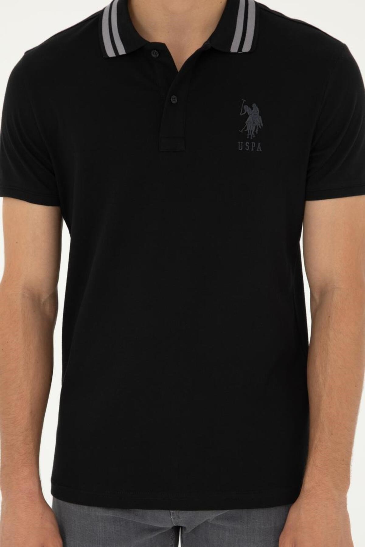 GSD01IY024 Siyah Erkek Polo Yaka T-shirt 1792252