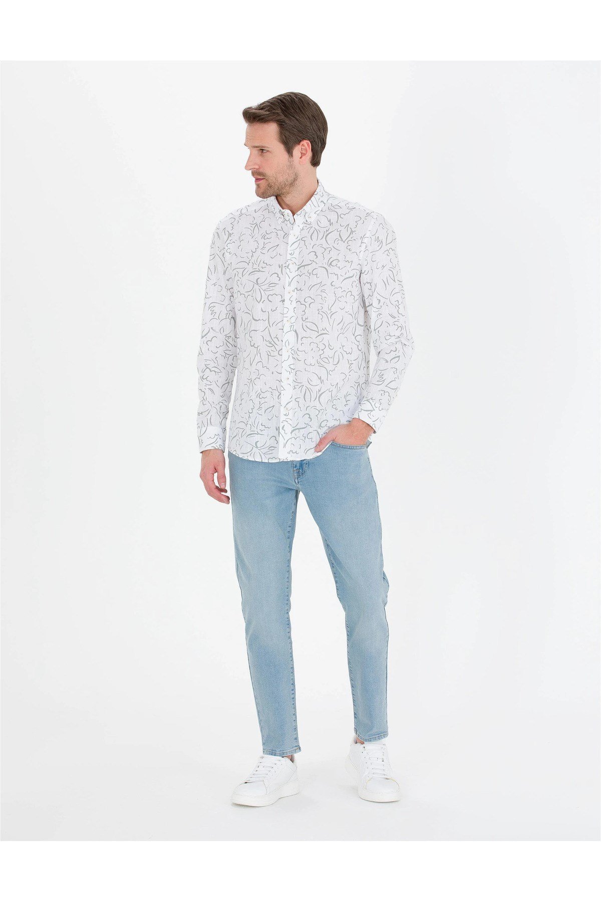 Haki Regular Fit Uzun Kollu Gömlek G021SZ004.000.1589235.VR027
