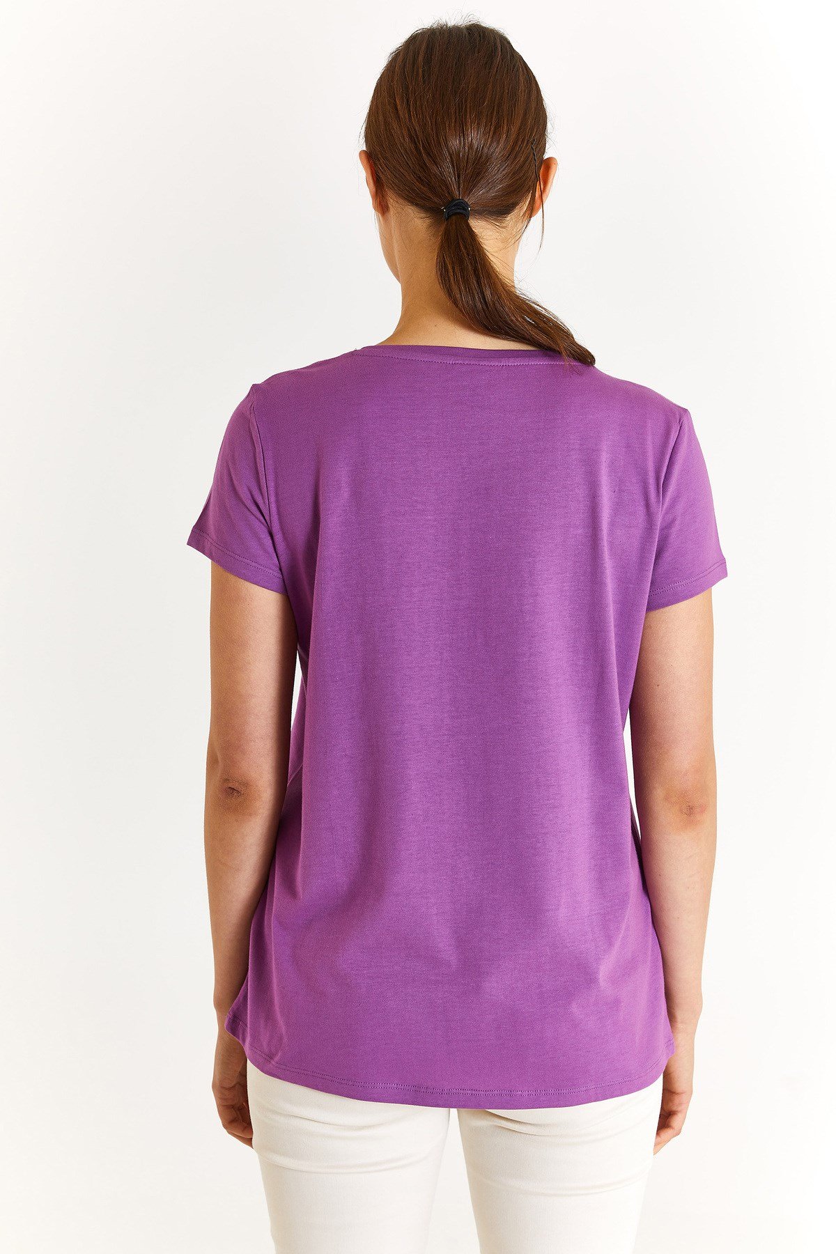 Kadın Regular Basic T-Shirt  %100 Pamuk Gean 1804839