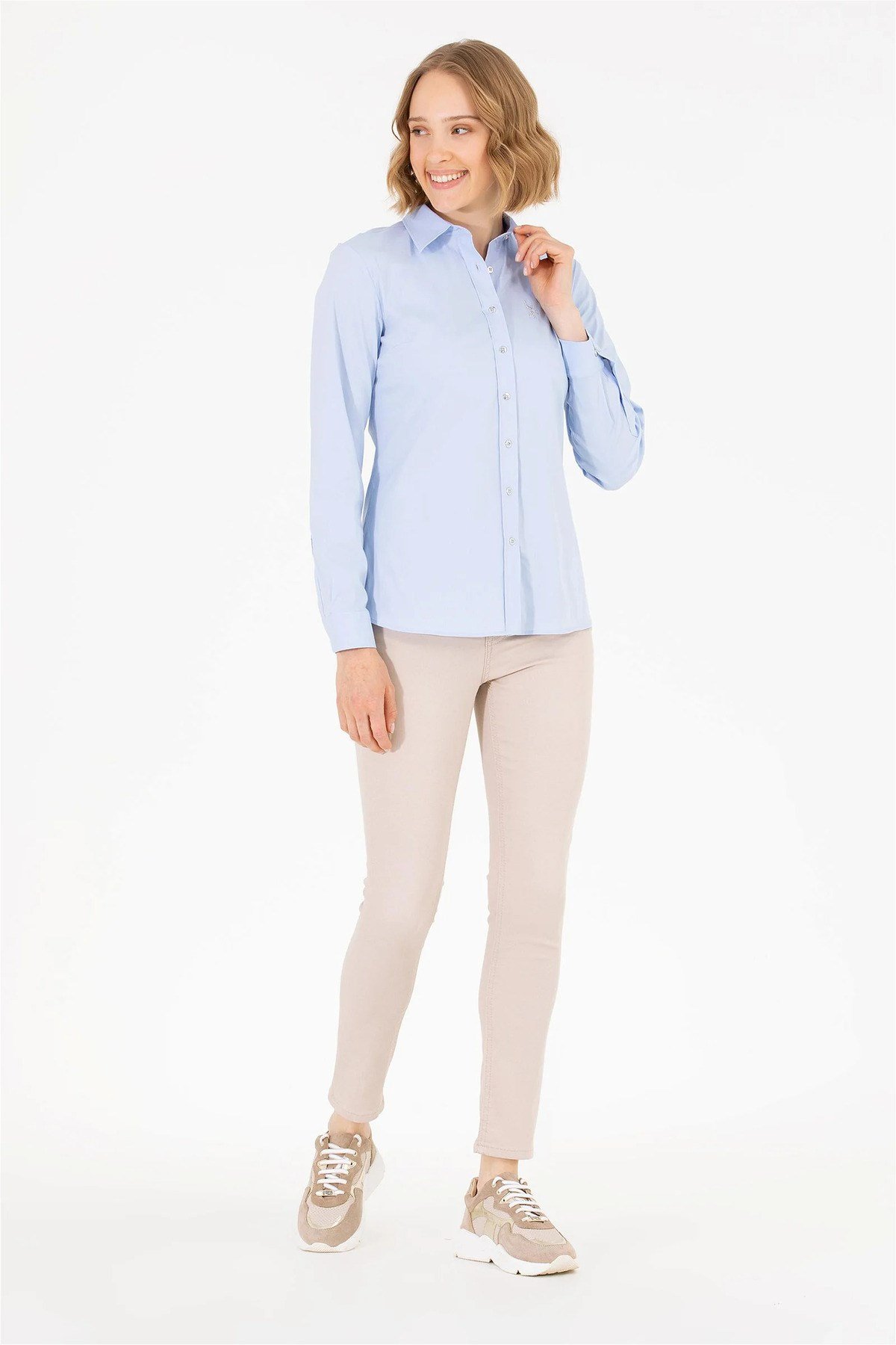 Kadın Uzun Kollu Basic Gömlek G082SZ004-000-1840369