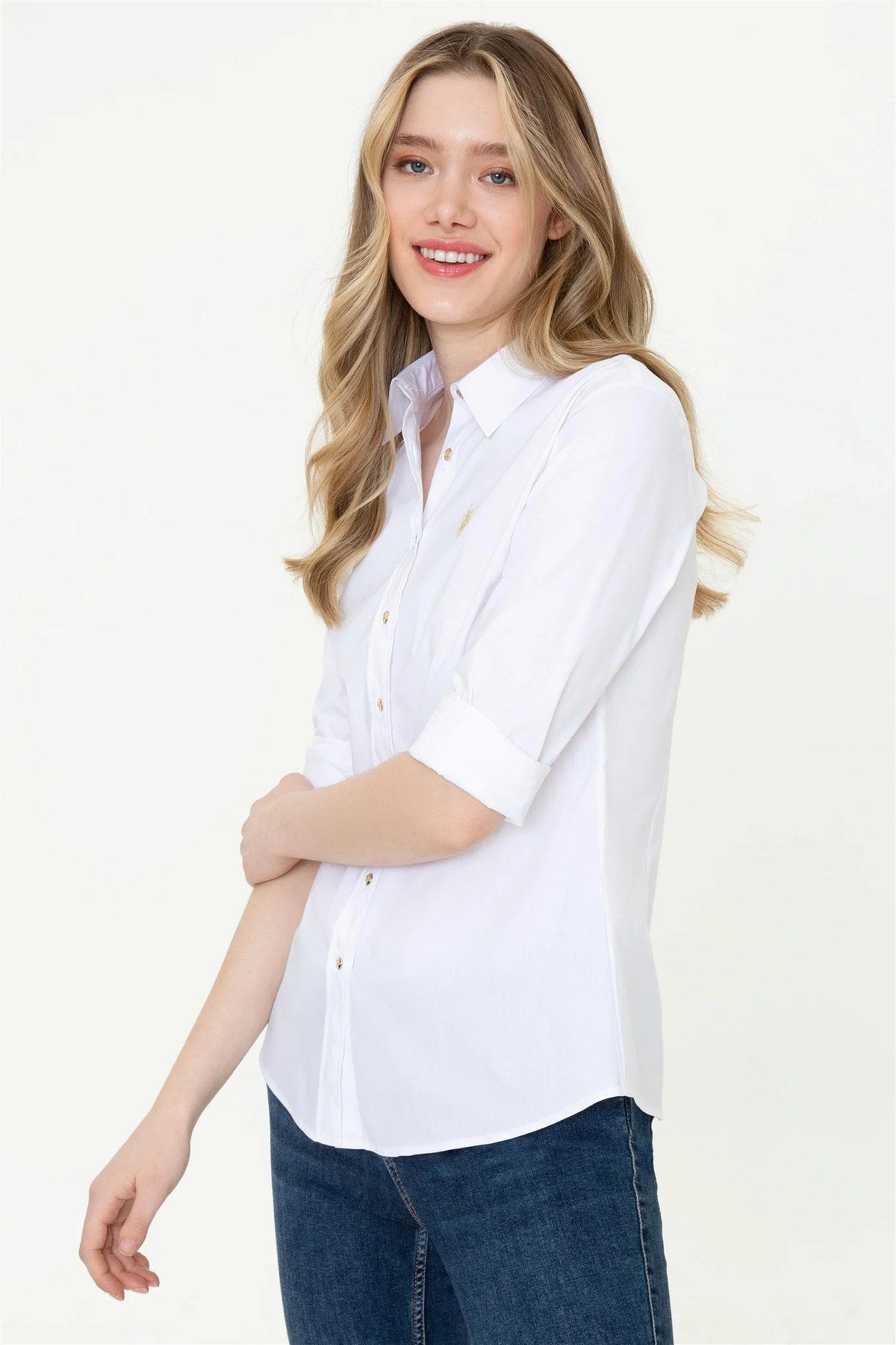 Kadın Uzun Kollu Basic Gömlek G082SZ004-000-1840369