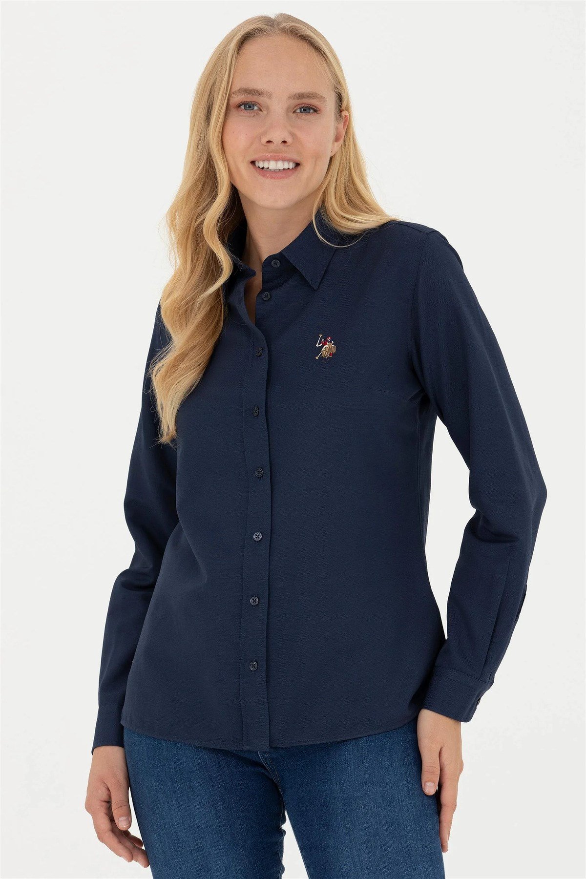 Kadın Uzun Kollu Basic Slim Gömlek 1677163