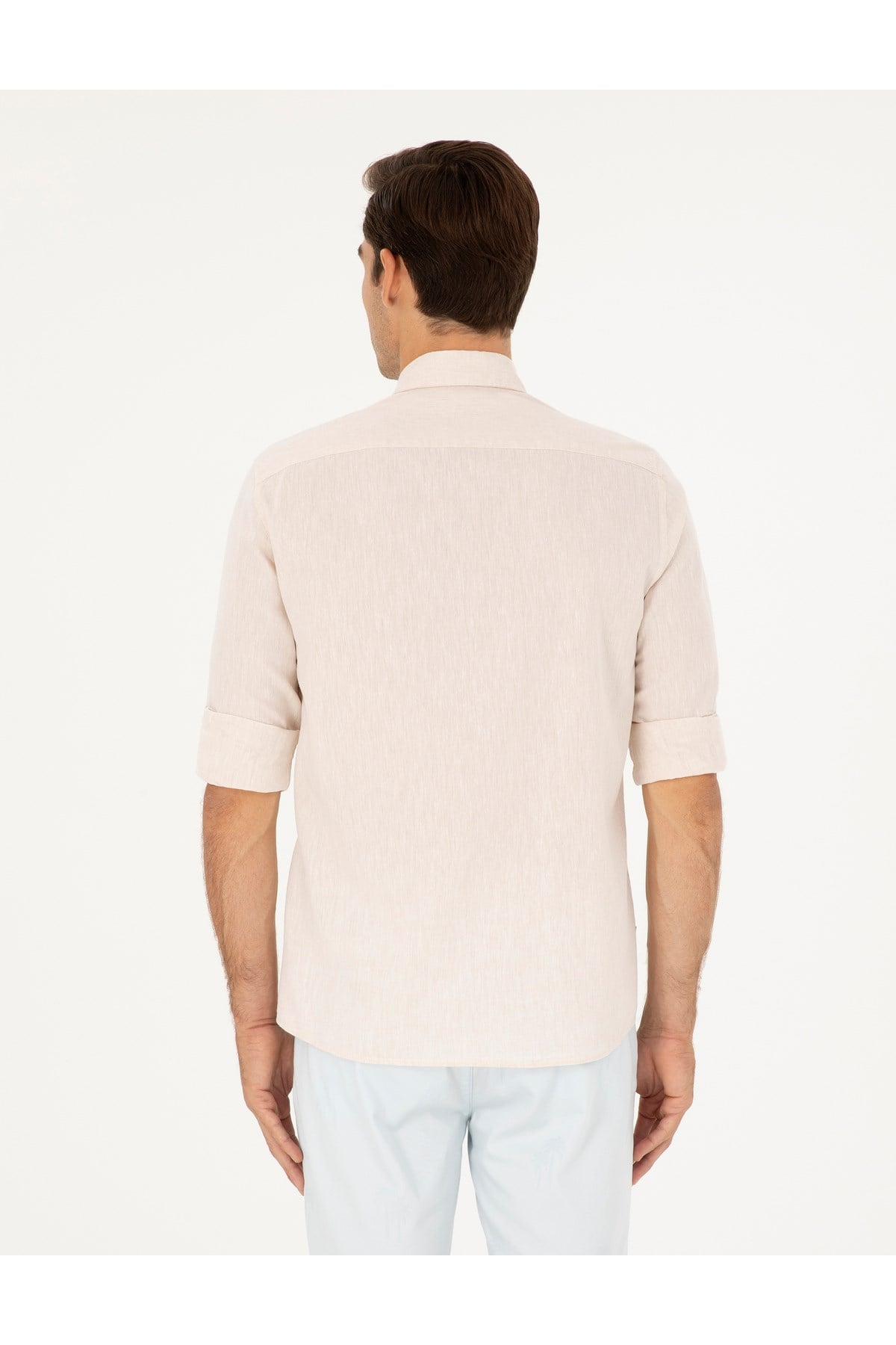 Keten Karışımlı Regular Fit Uzun Kollu Gömlek 1834748
