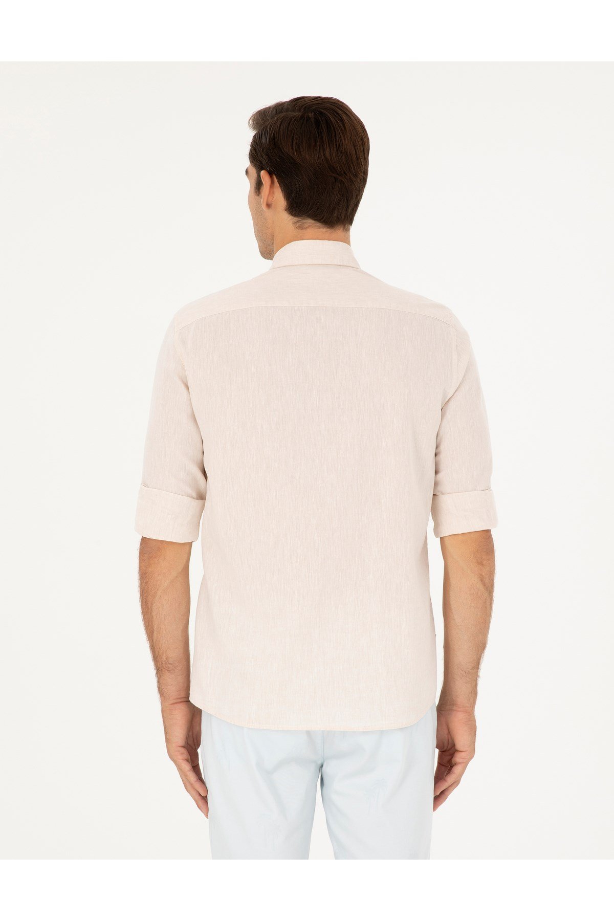 Keten Karışımlı Regular Fit Uzun Kollu Gömlek 1834748