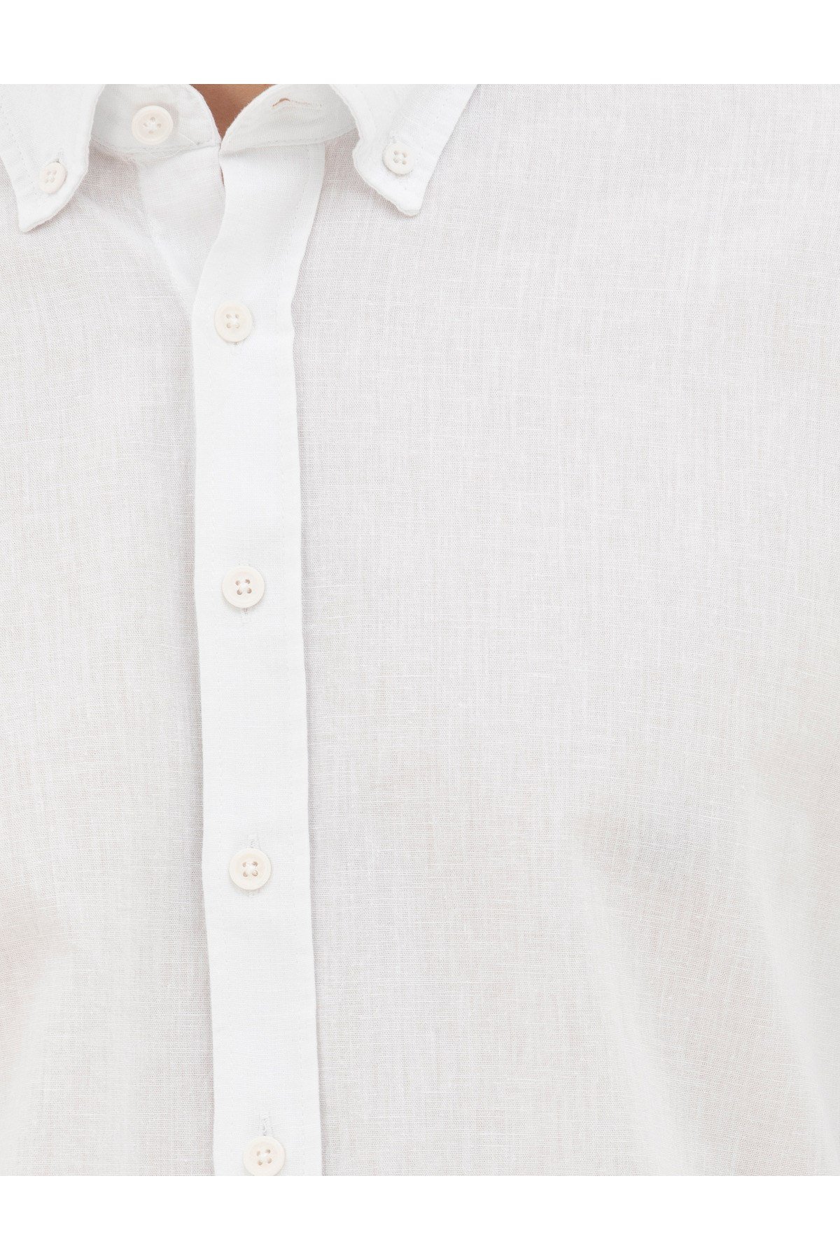 Keten Karışımlı Regular Fit Uzun Kollu Gömlek 1834748