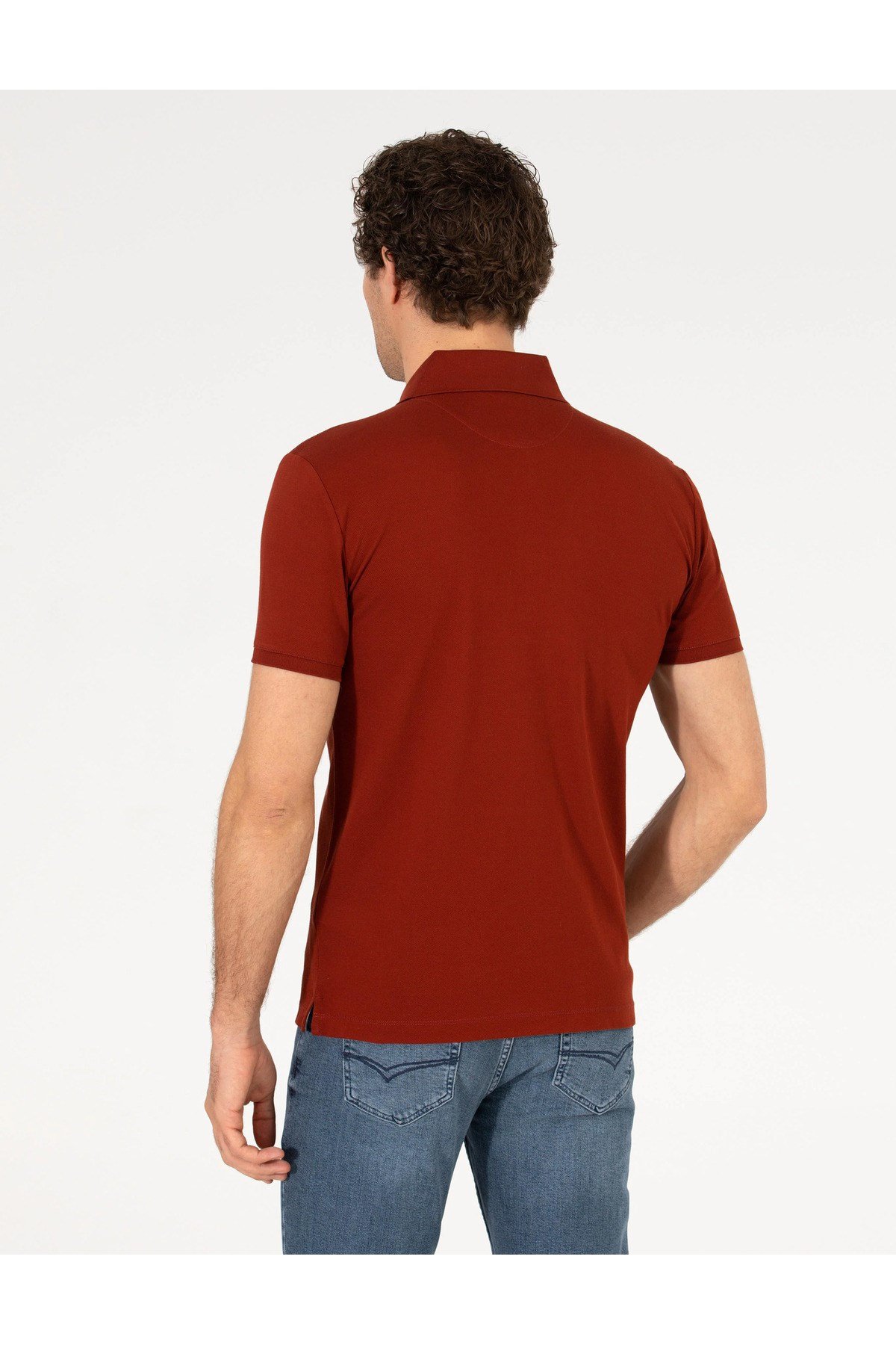 Kiremit Polo Yaka Slim Fit Basic T-Shirt G051SZ011.000.1592189.VR031
