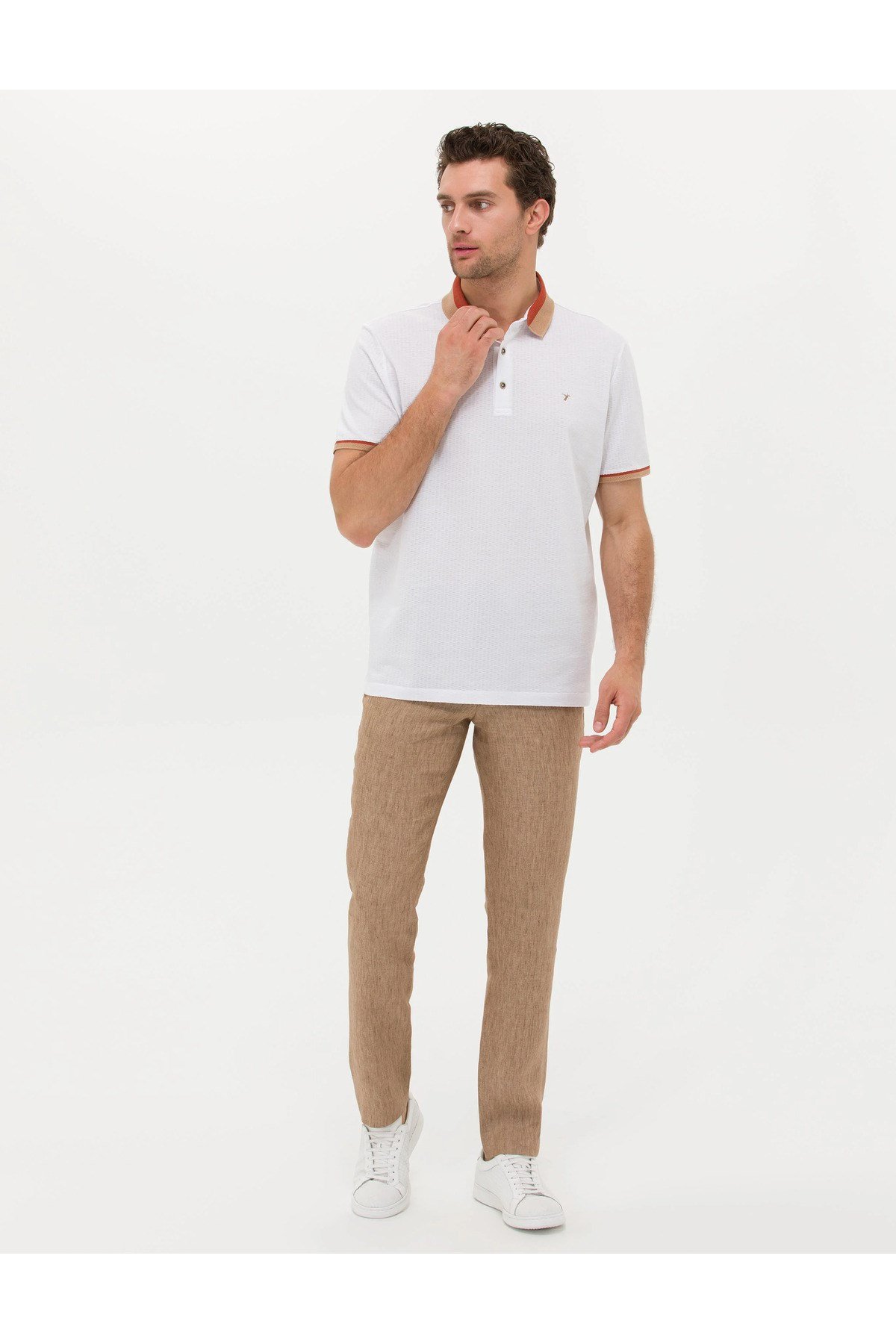 Koyu Bej Slim Fit T-Shirt G051SZ011.000.1614041.VR088