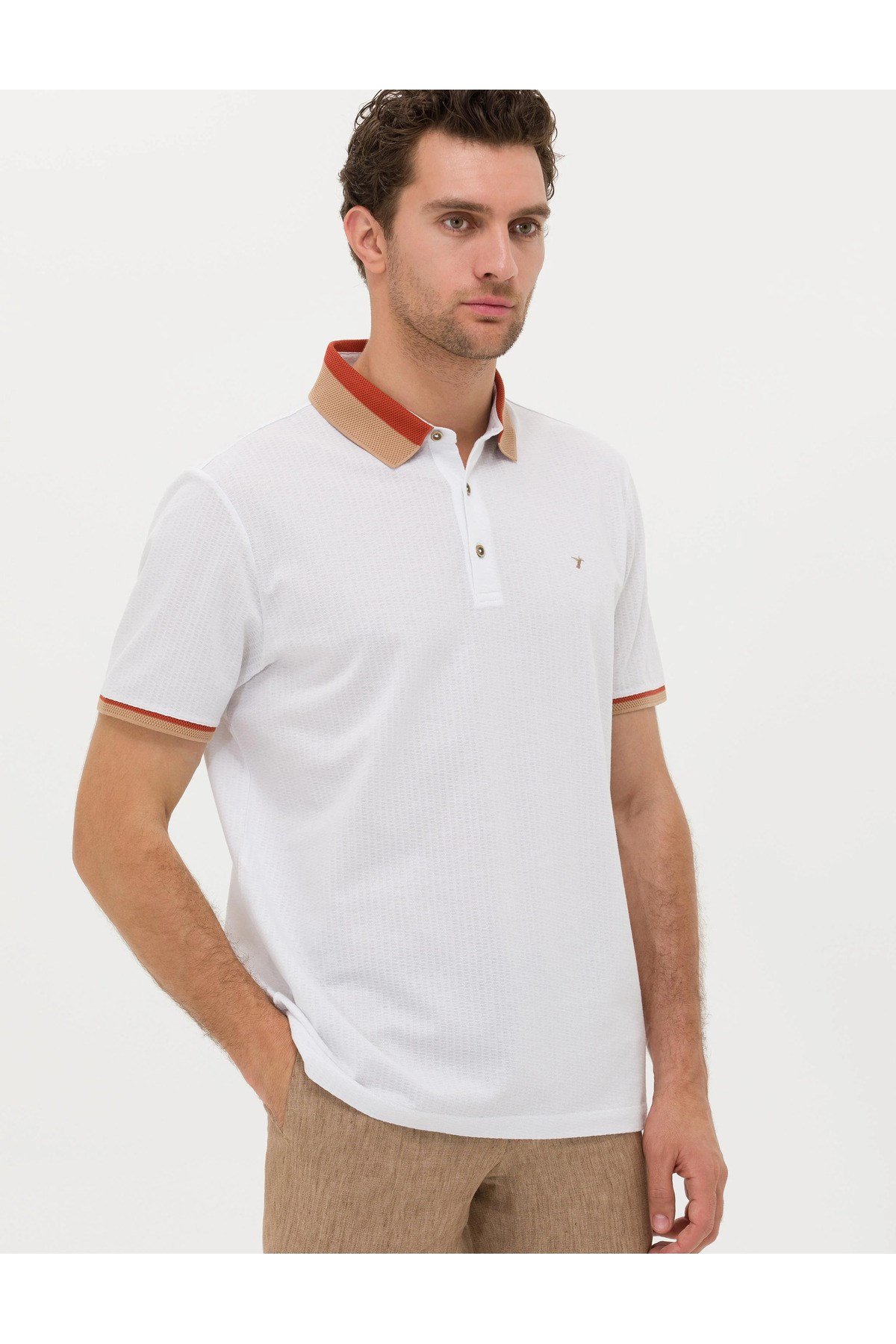 Koyu Bej Slim Fit T-Shirt G051SZ011.000.1614041.VR088