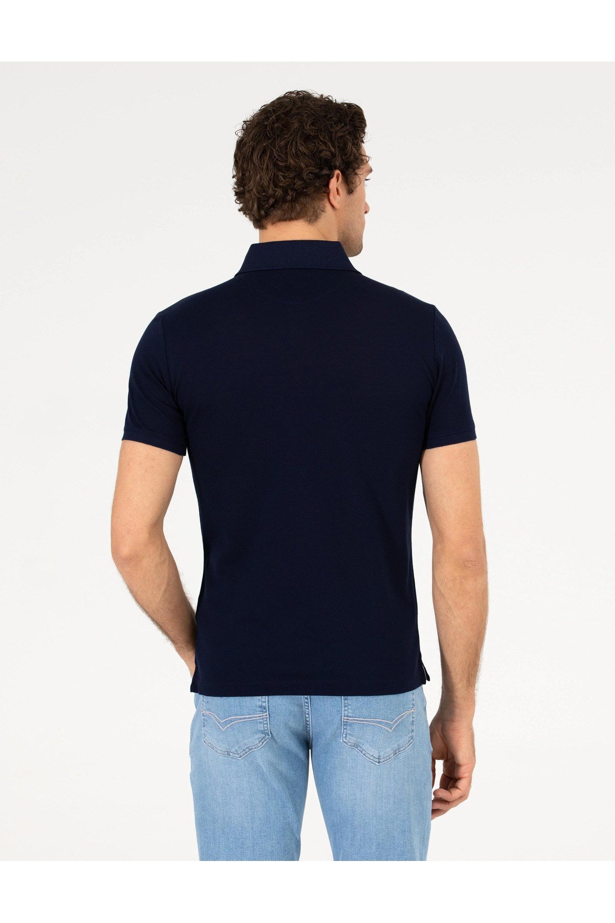 Lacivert Polo Yaka Slim Fit Basic T-Shirt G051SZ011.000.1592189.VR033