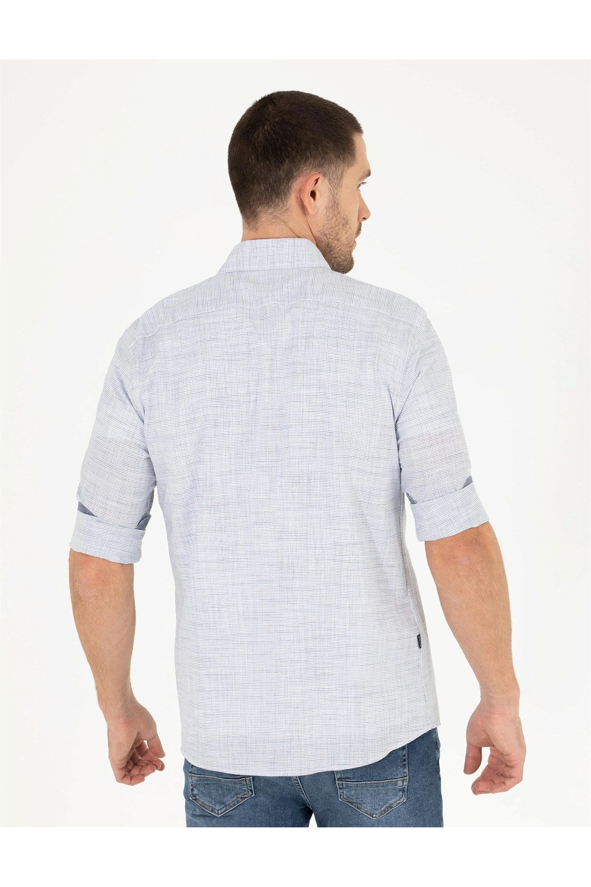 Lacivert Regular Fit Uzun Kollu Gömlek G021SZ004.000.1589555