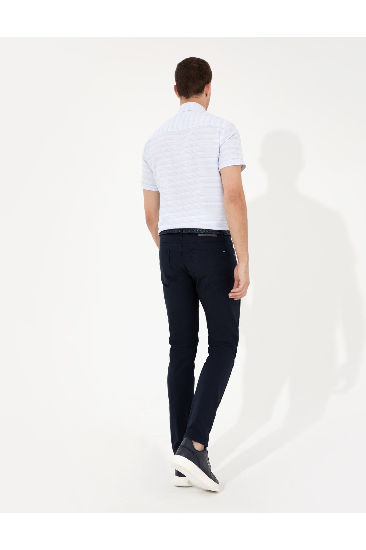Lacivert Slim Fit Kanvas Pantolon 50251460-VR033