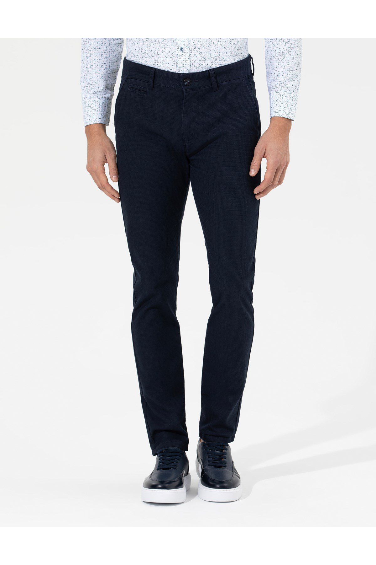 Lacivert Slim Fit Kanvas Pantolon 50265904-VR033