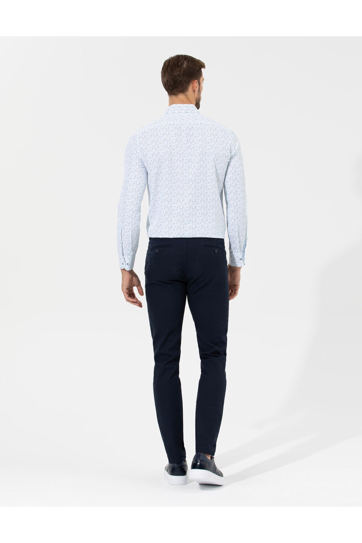 Lacivert Slim Fit Kanvas Pantolon 50265904-VR033
