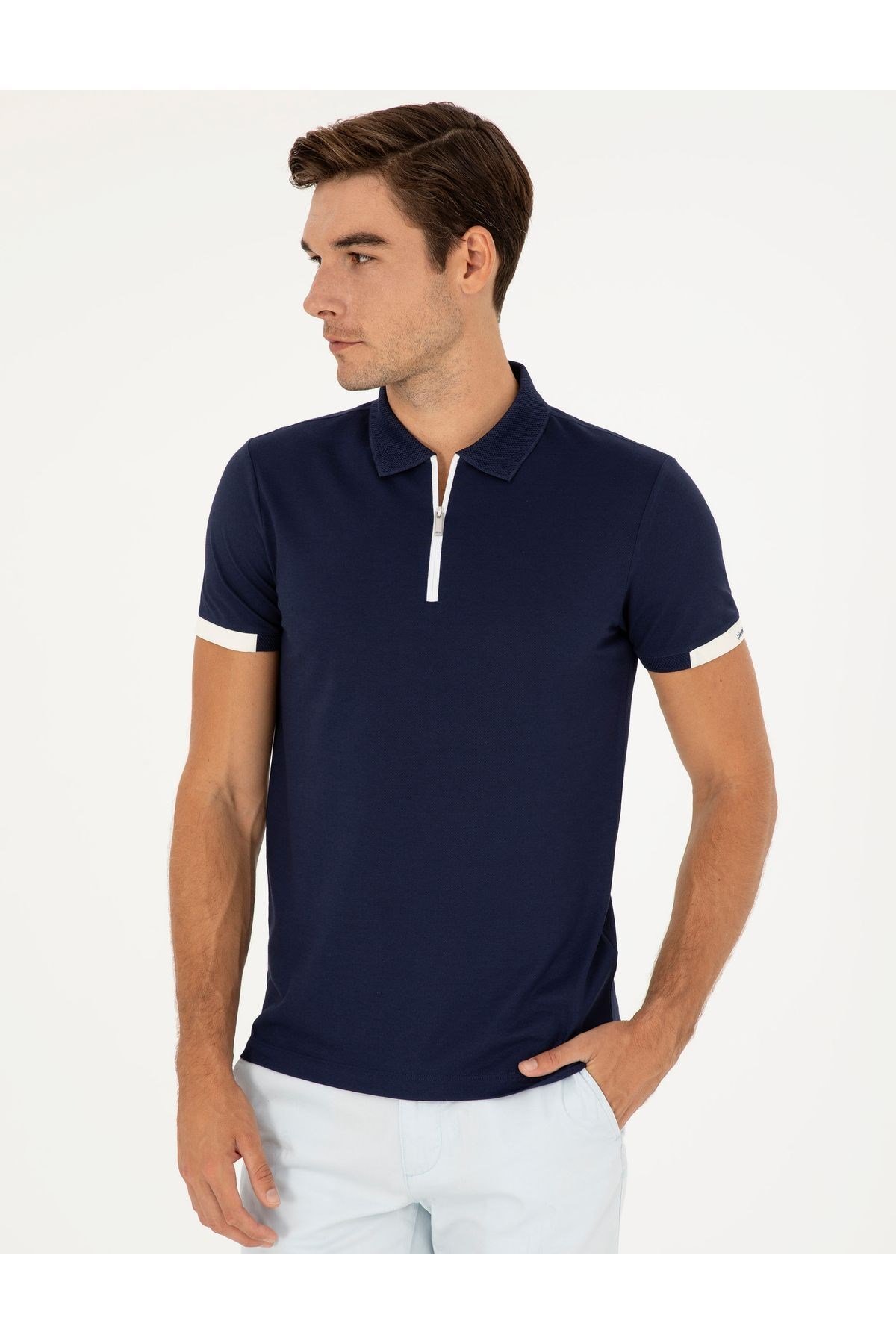 Lacivert Slim Fit T-Shirt 1824171