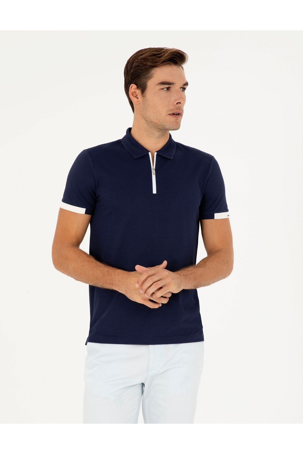 Lacivert Slim Fit T-Shirt 1824171