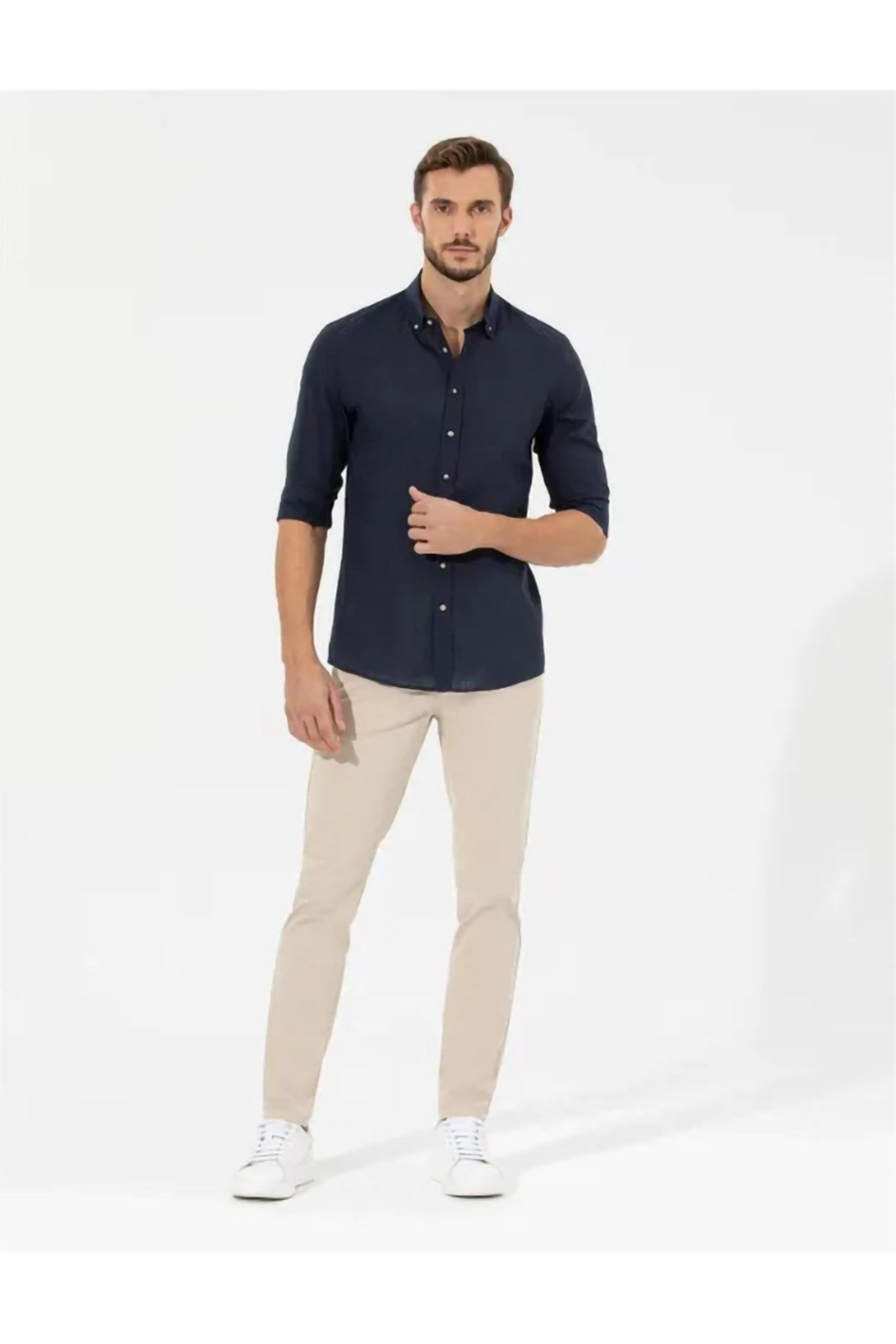 Lacivert Slim Fit Uzun Kollu Gömlek G021GL004.000.1622602