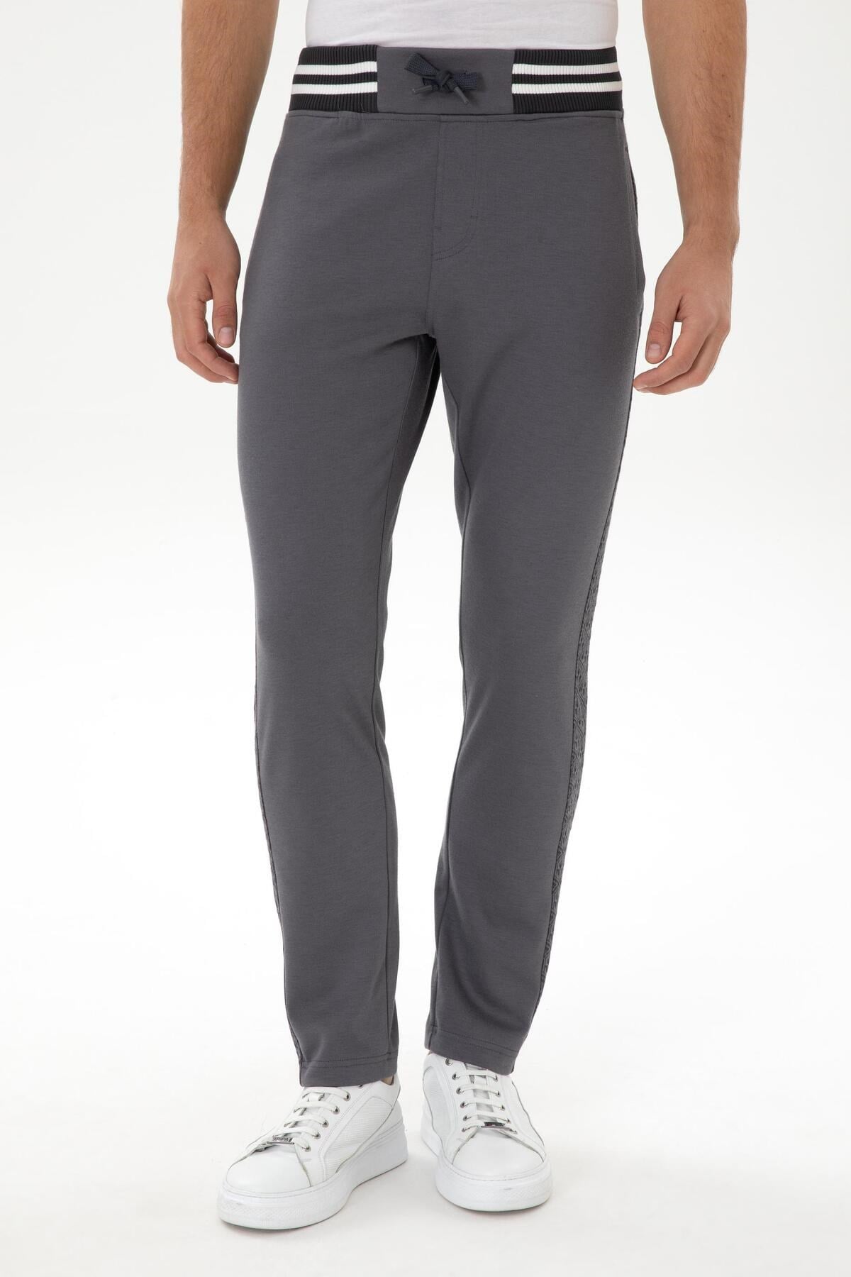 Lastikli Bel Regular Fit Erkek Örme Pantolon