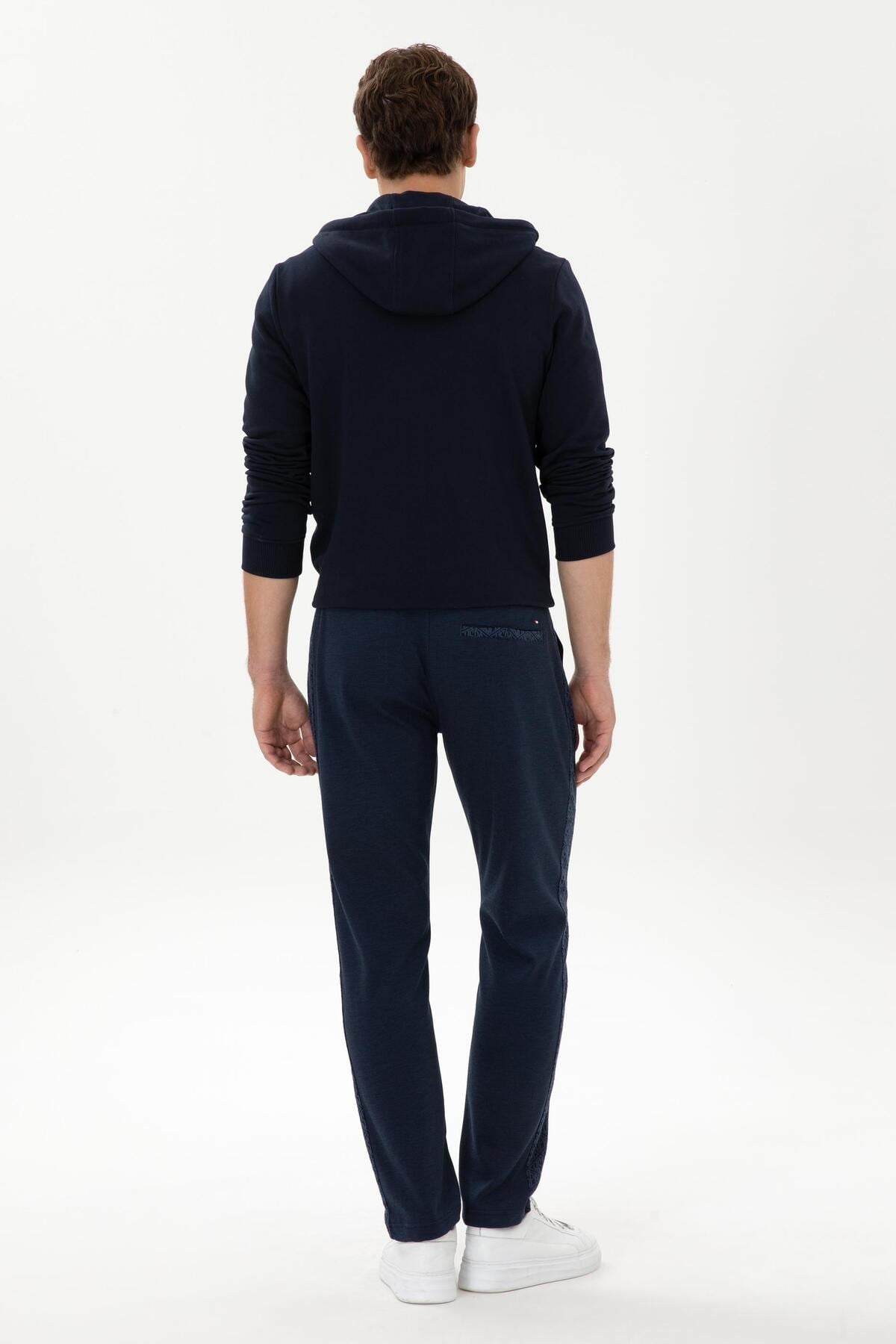 Lastikli Bel Regular Fit Erkek Örme Pantolon