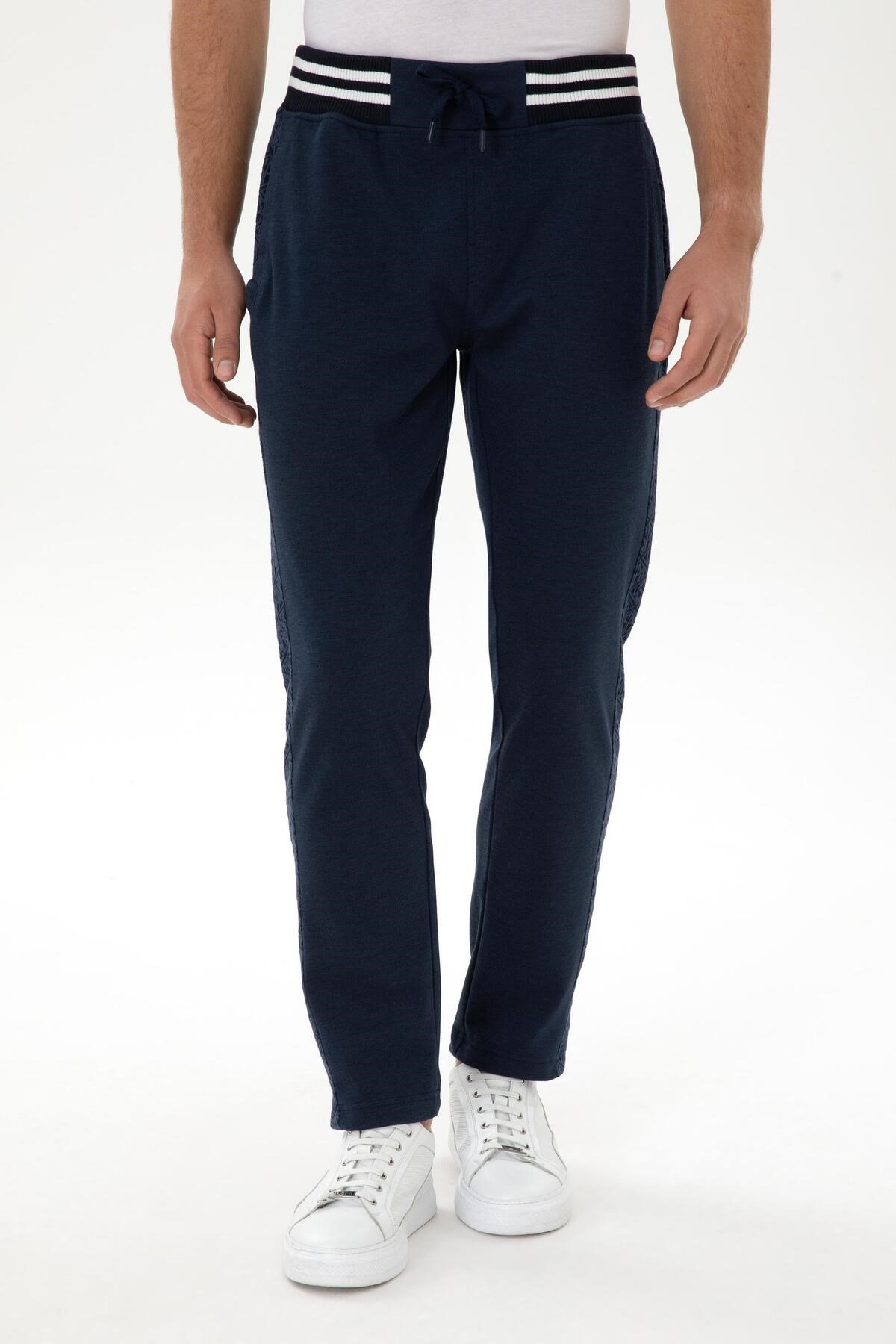 Lastikli Bel Regular Fit Erkek Örme Pantolon