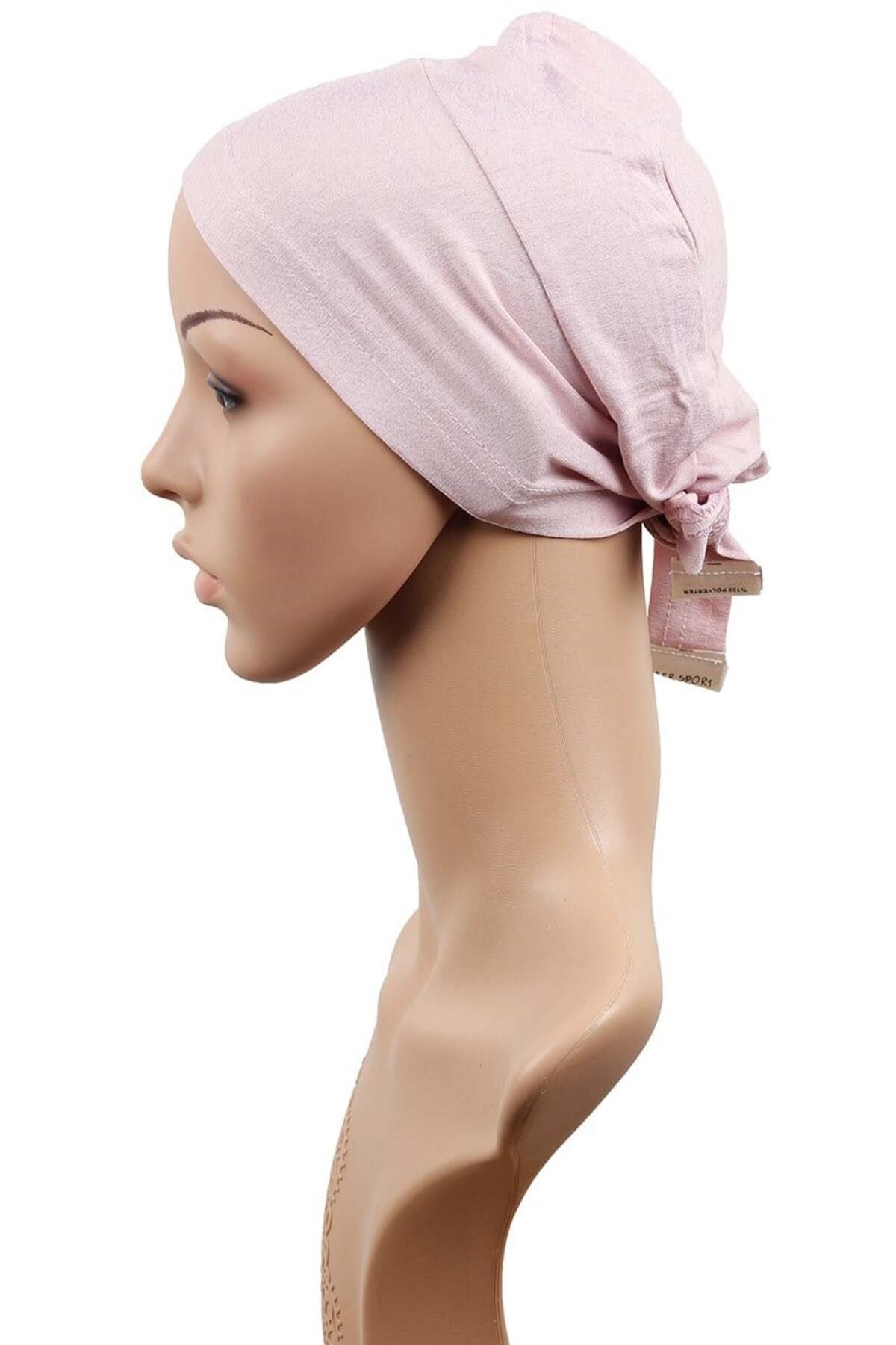 Pembe 3'Lü Set Likralı Penye Bone 2503-6