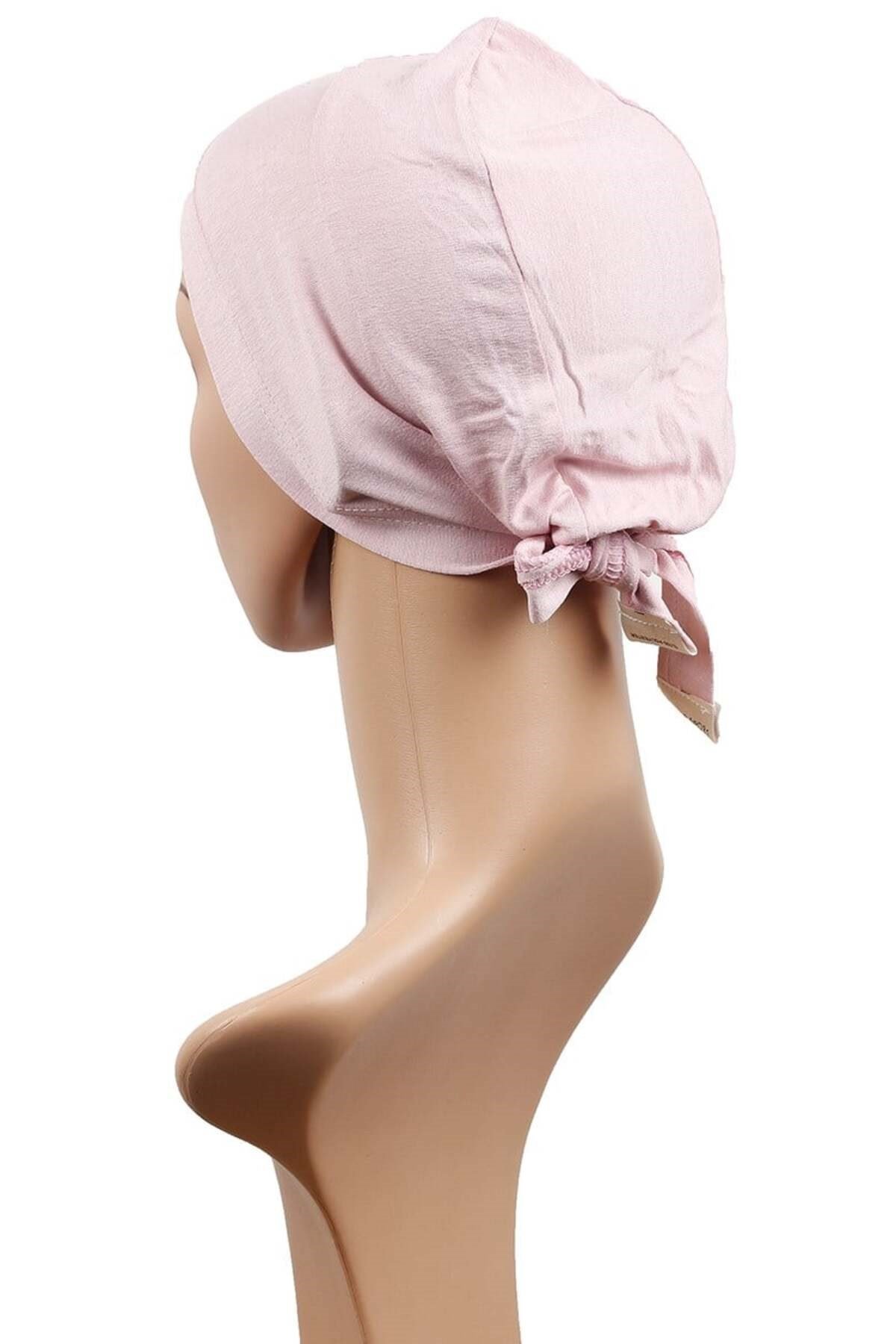 Pembe 3'Lü Set Likralı Penye Bone 2503-6