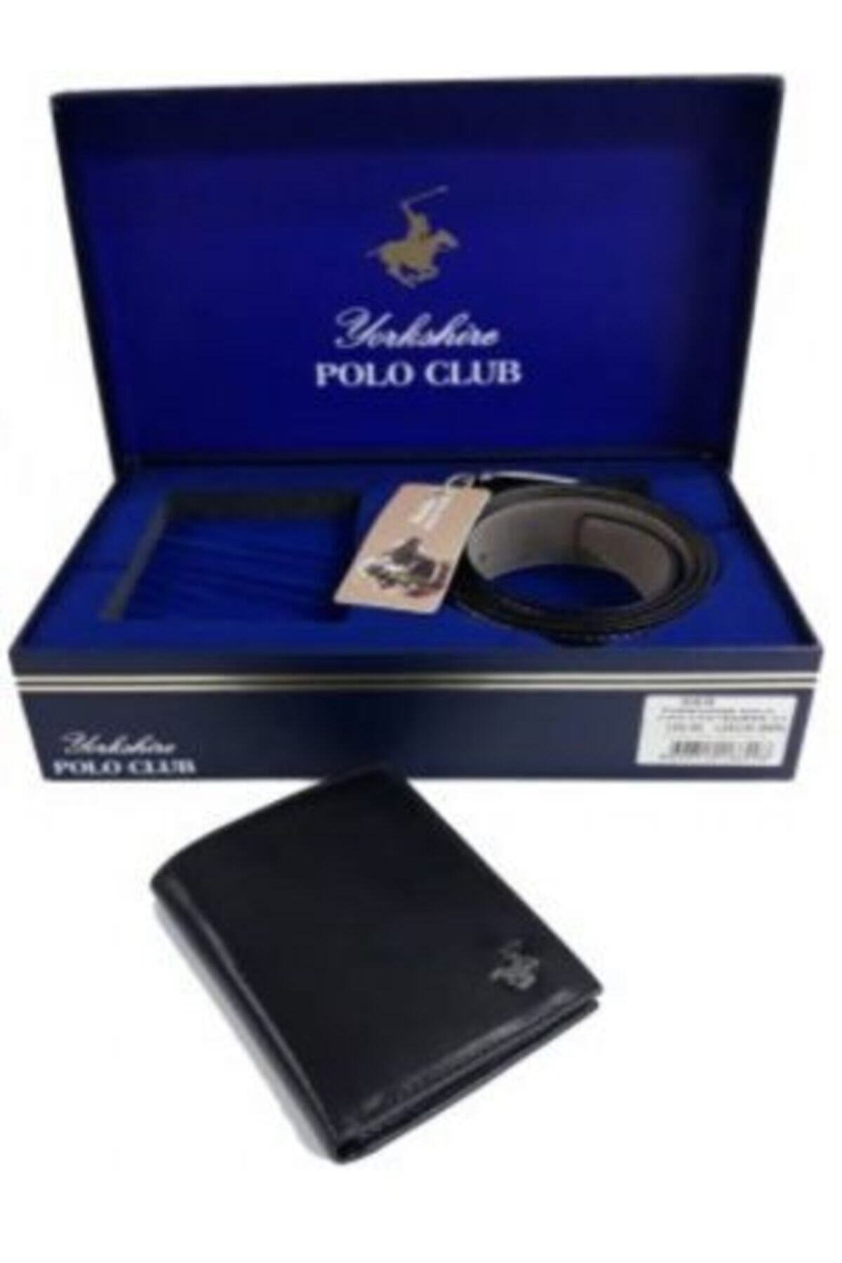 Polo Club Deri Cüzdan Kemer 2'li Damatlık Çeyizlik Set Takım