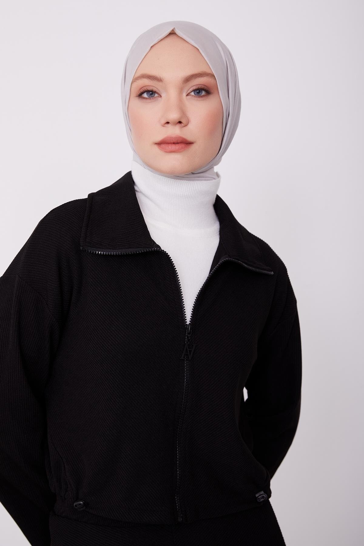 Polo Yaka Hırkalı Takım 23K6710 Siyah