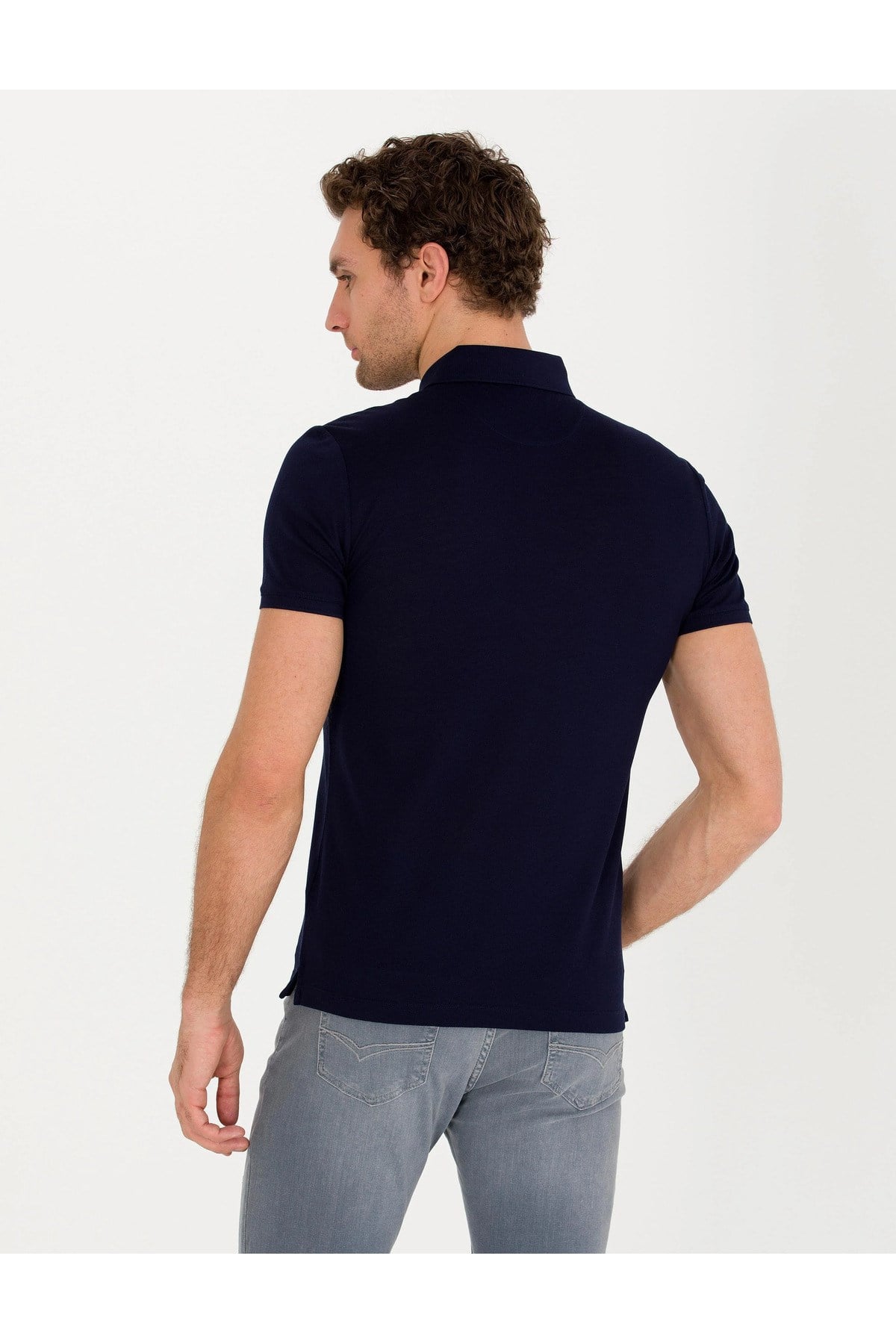 Polo Yaka Slim Fit Basic T-Shirt %100 Pamuk 1849055