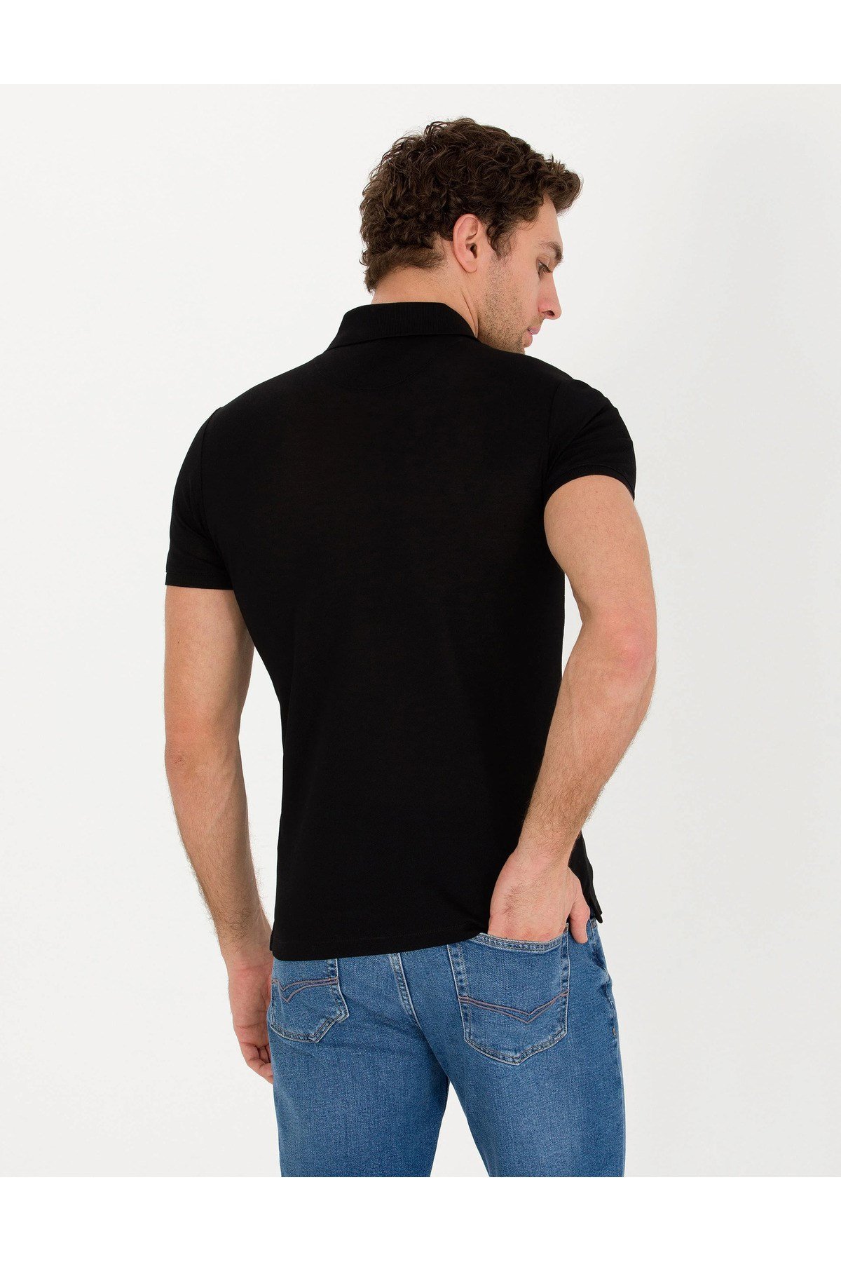 Polo Yaka Slim Fit Basic T-Shirt %100 Pamuk 1849055
