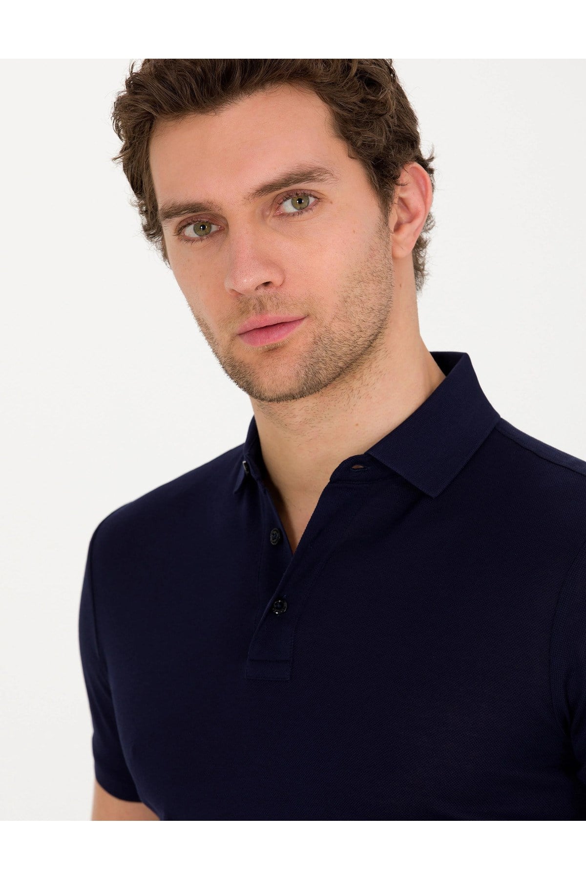 Polo Yaka Slim Fit Basic T-Shirt %100 Pamuk 1849055