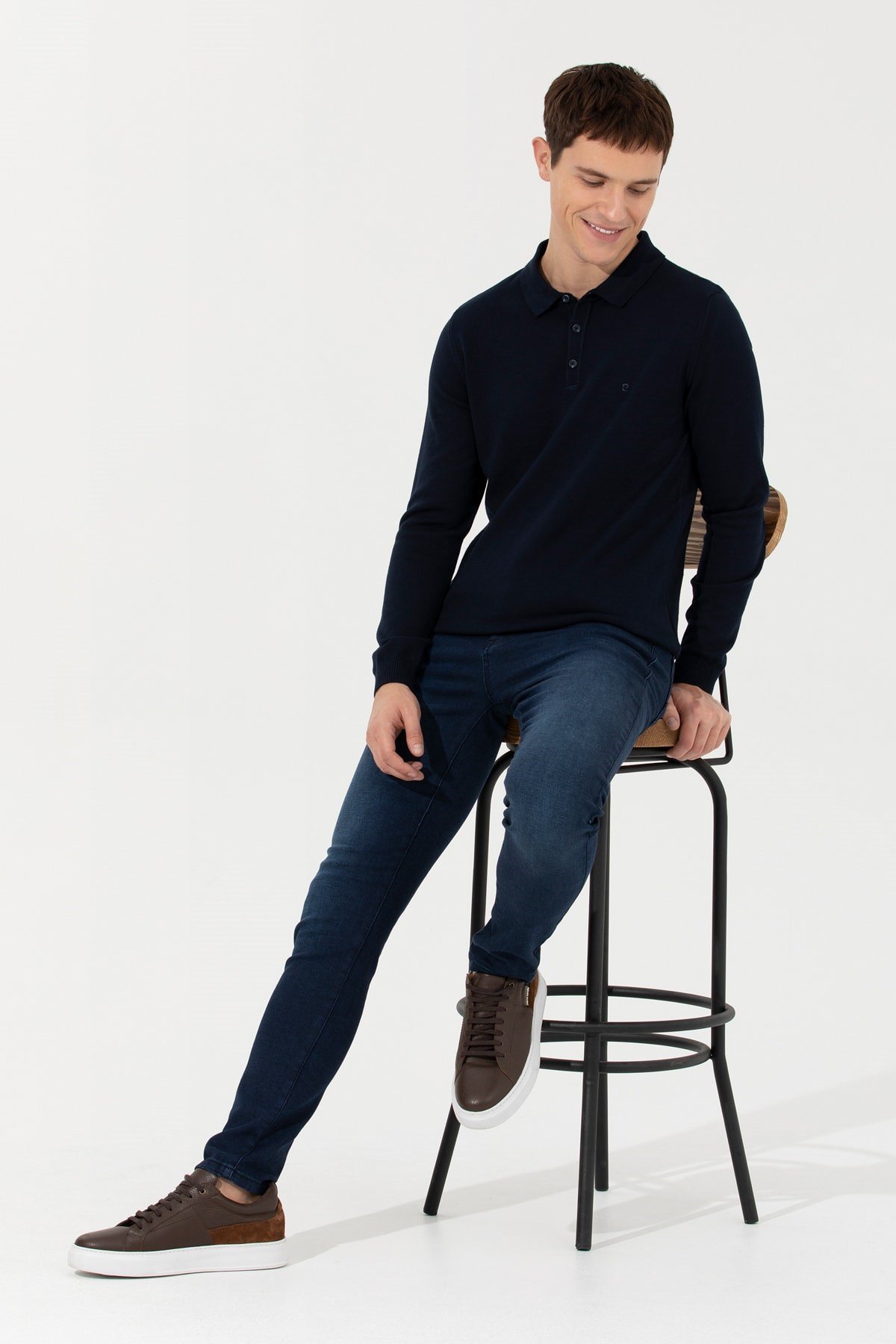 Ramson Dokuma Slim Fit Indigo Denim Pantolon