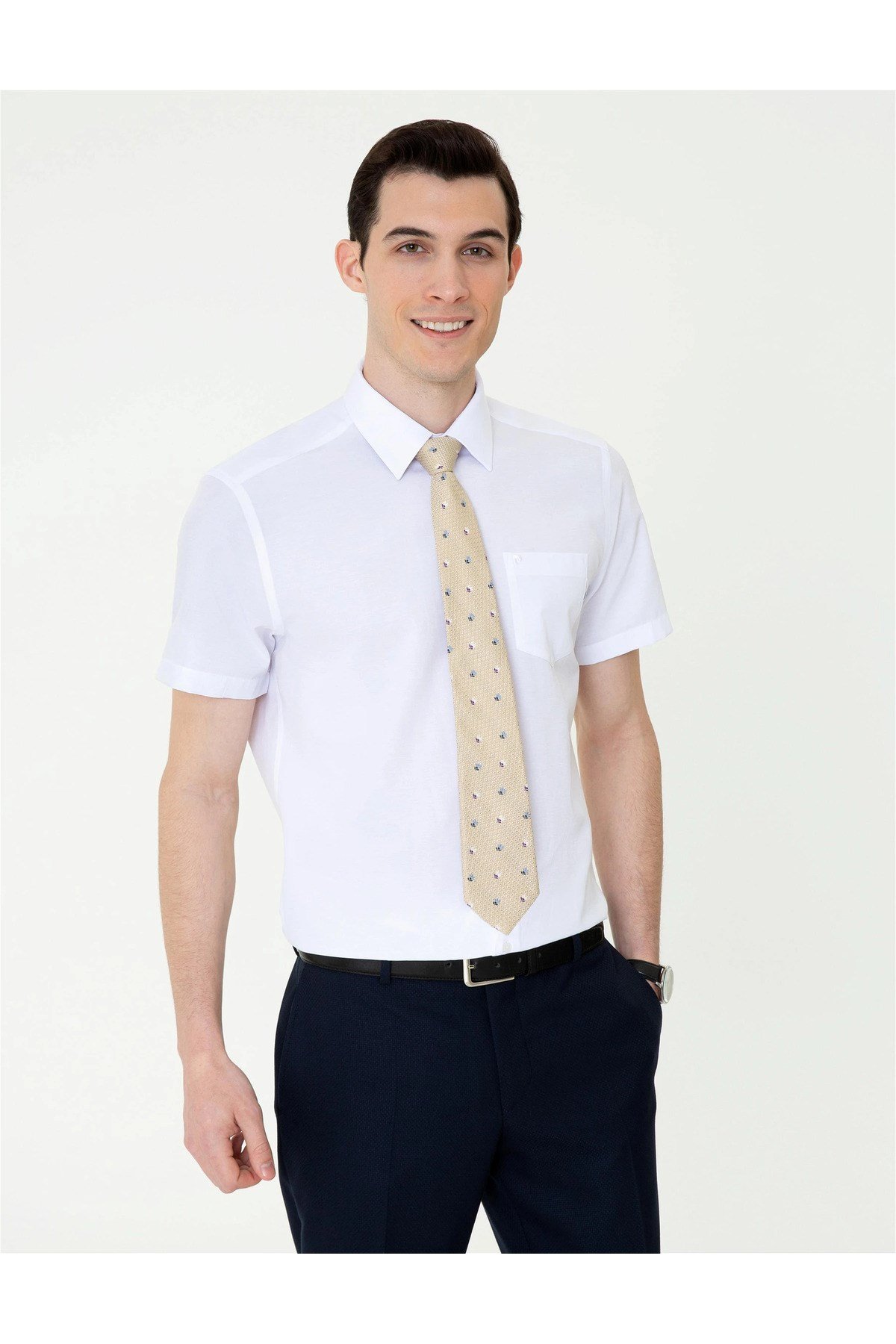 Regular Fit Kısa Kollu Gömlek G021SZ004.000.1408913.VR013