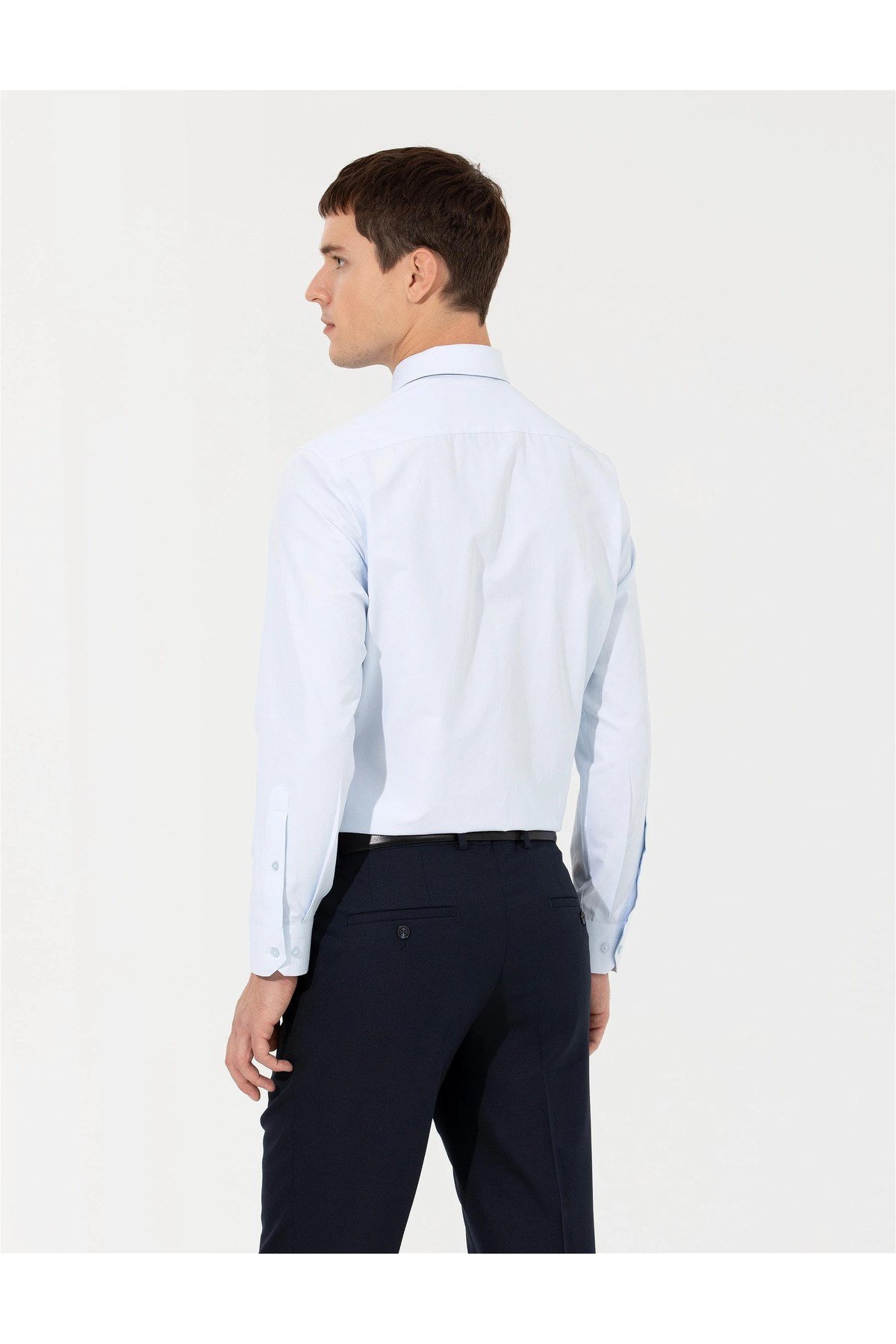 ROMAT Uzun Kollu Regular Fit Basic Cepli Klasik Erkek Gömlek