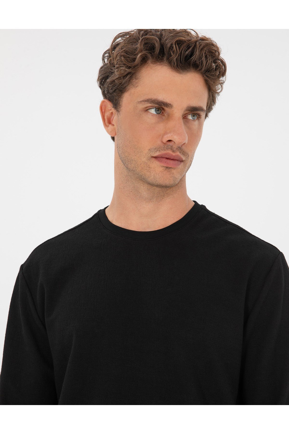 Siyah Regular Fit Sweatshirt 50313944-VR046
