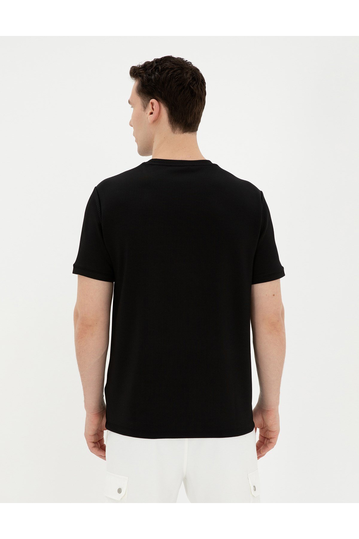 Siyah Regular Fit Tişört 50282061-VR046