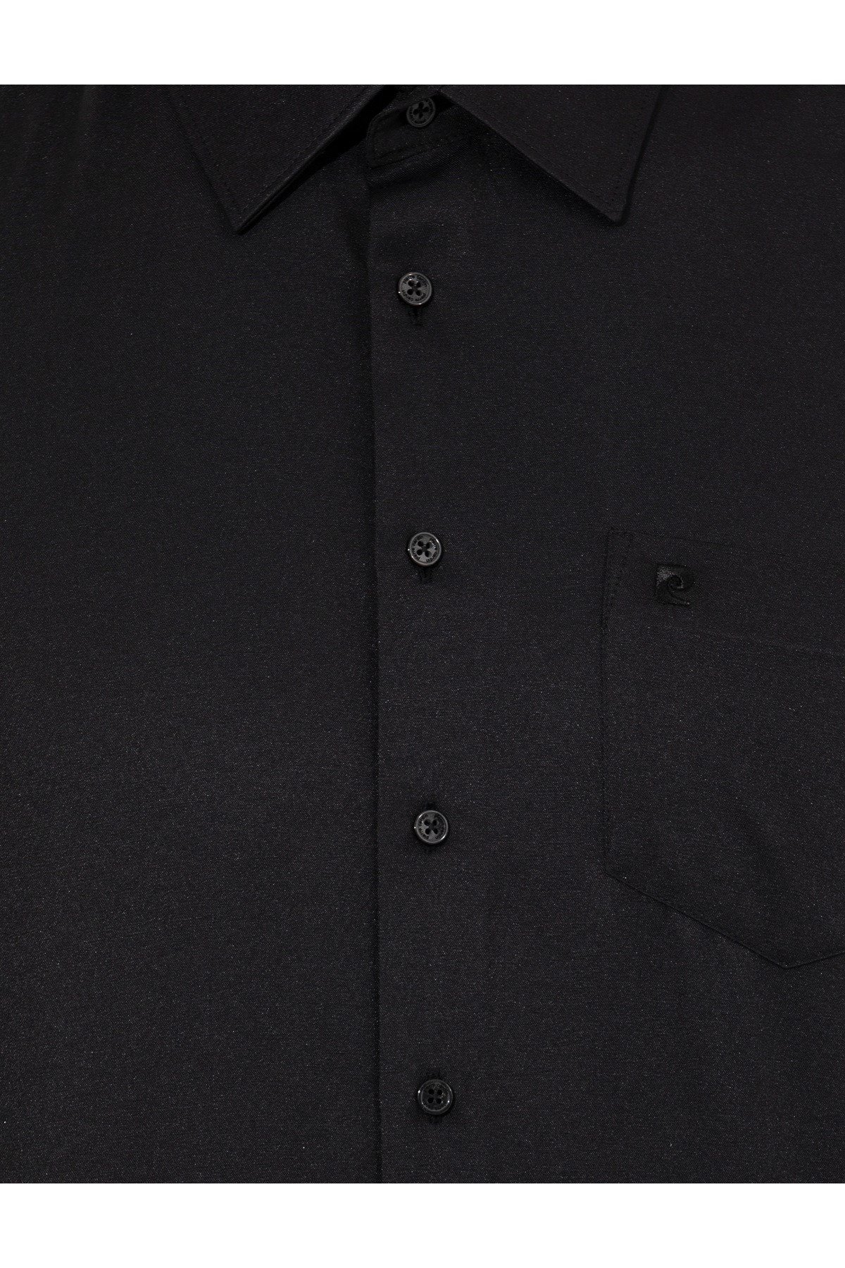 Siyah Regular Fit Uzun Kollu Basic Gömlek 1408877