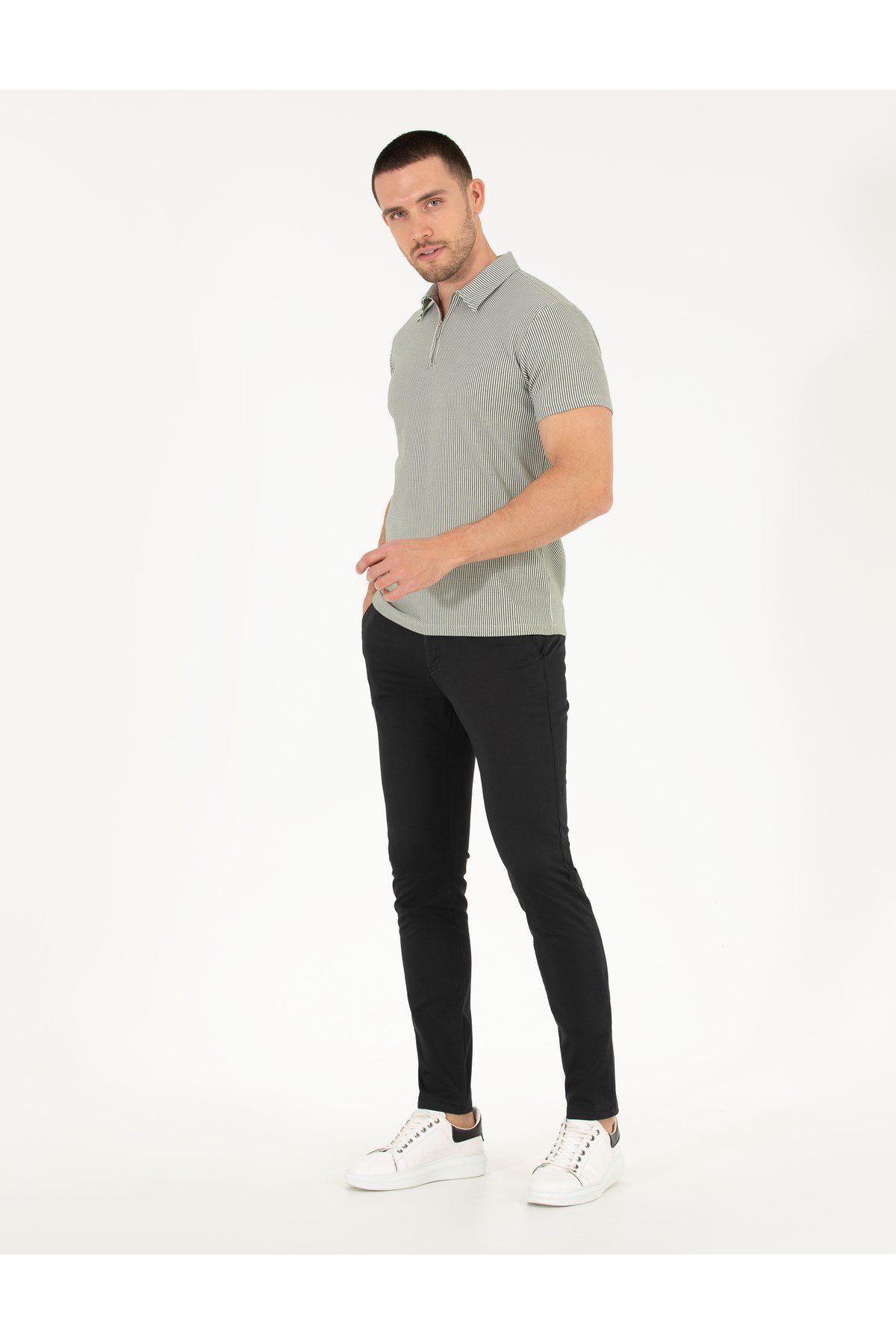 Siyah Slim Fit Basic Chino Pantolon 50268098-VR046